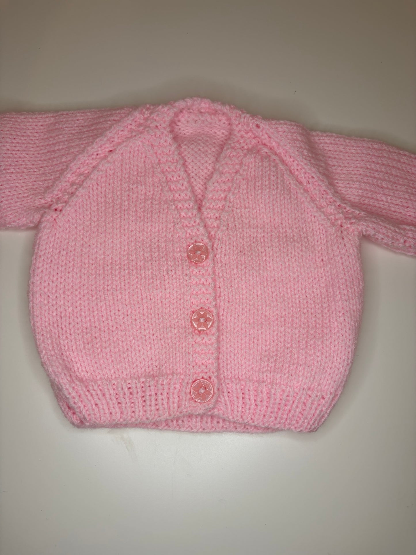 Newborn Personalised Hand Knitted Cardigan