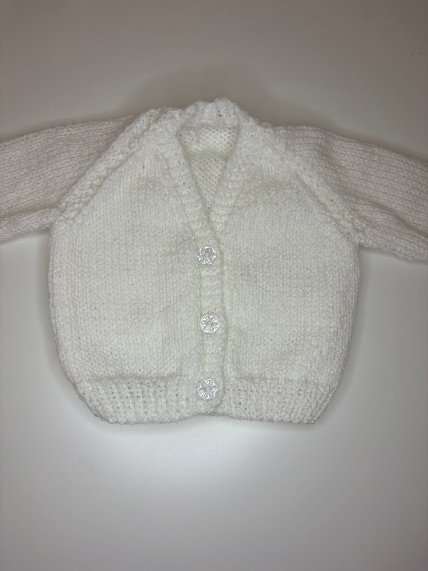 Newborn Personalised Hand Knitted Cardigan