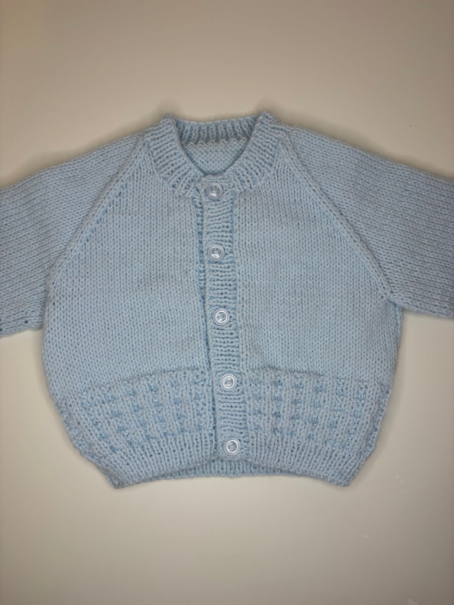 0-3 Months Personalised Hand Knitted Cardigan