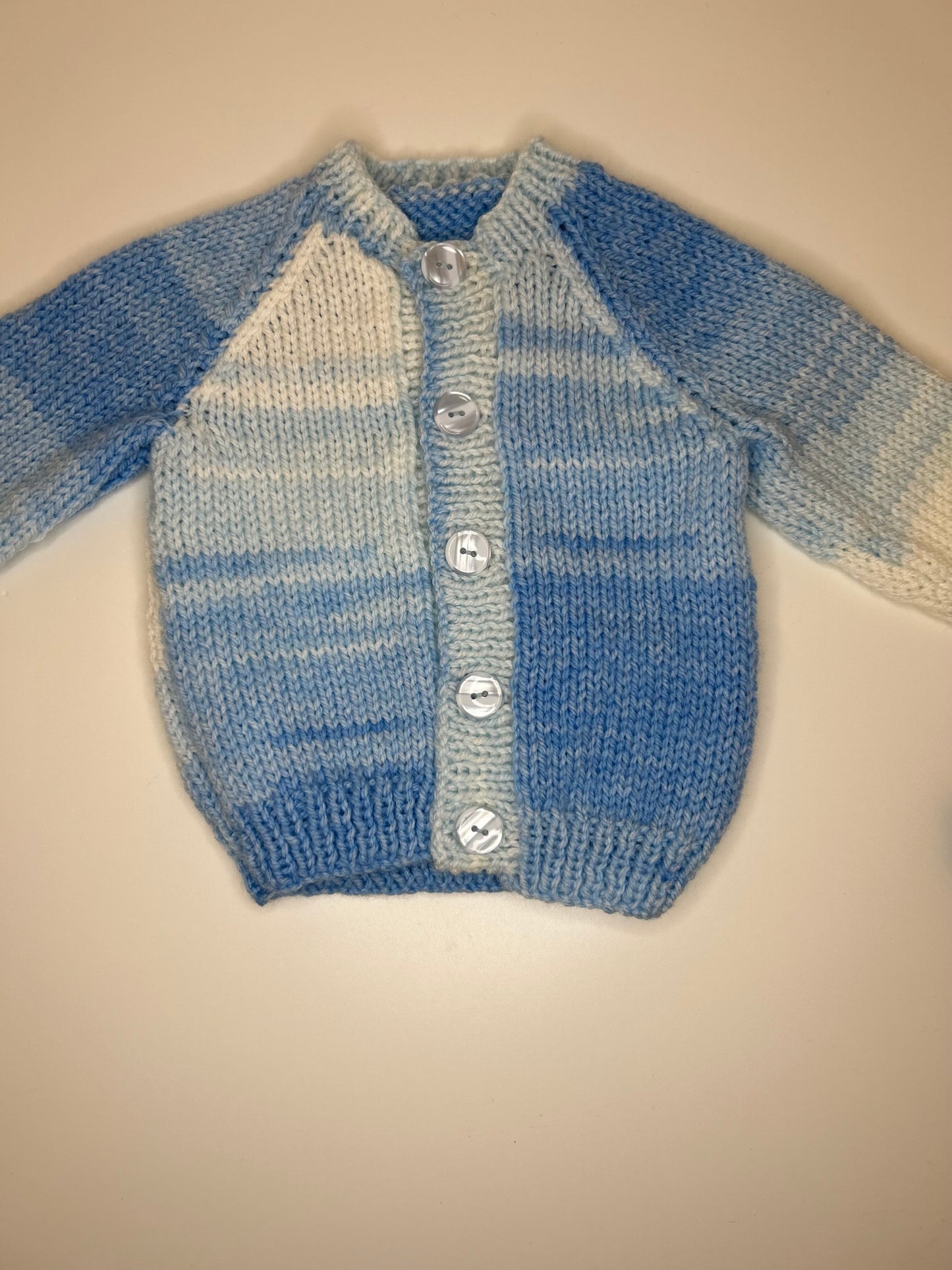 Newborn Personalised Hand Knitted Cardigan