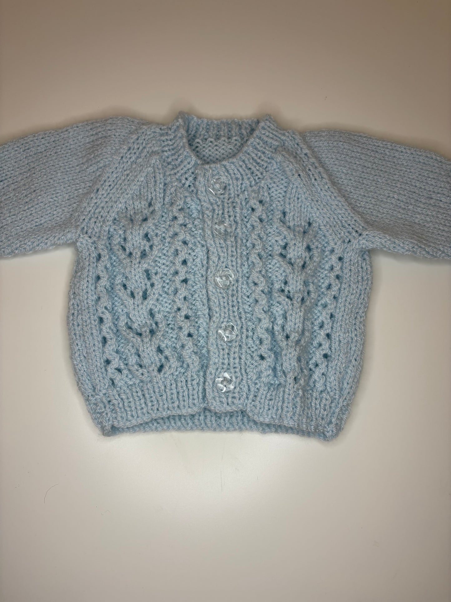Newborn Personalised Hand Knitted Cardigan