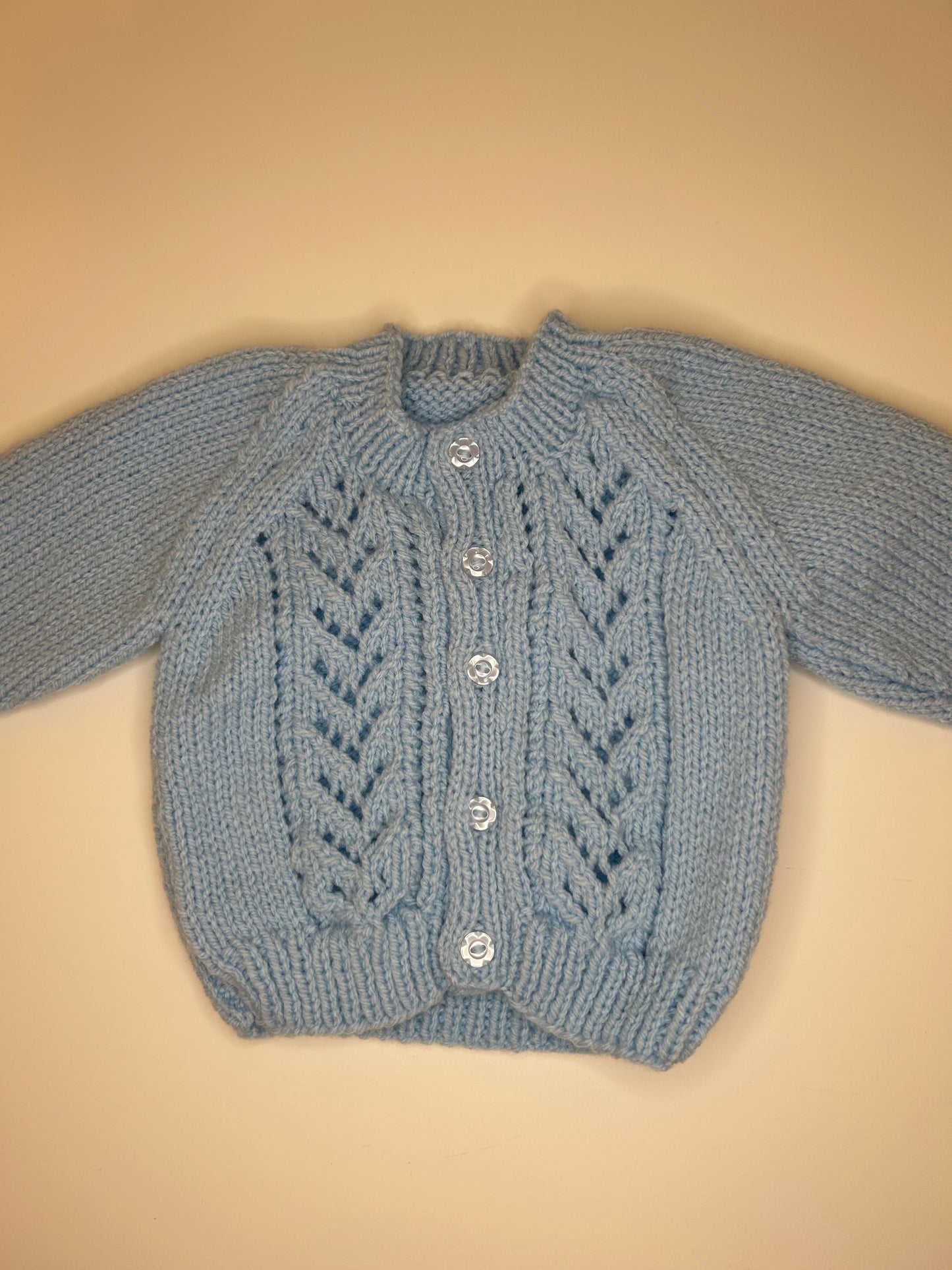 0-3 Months Personalised Hand Knitted Cardigan