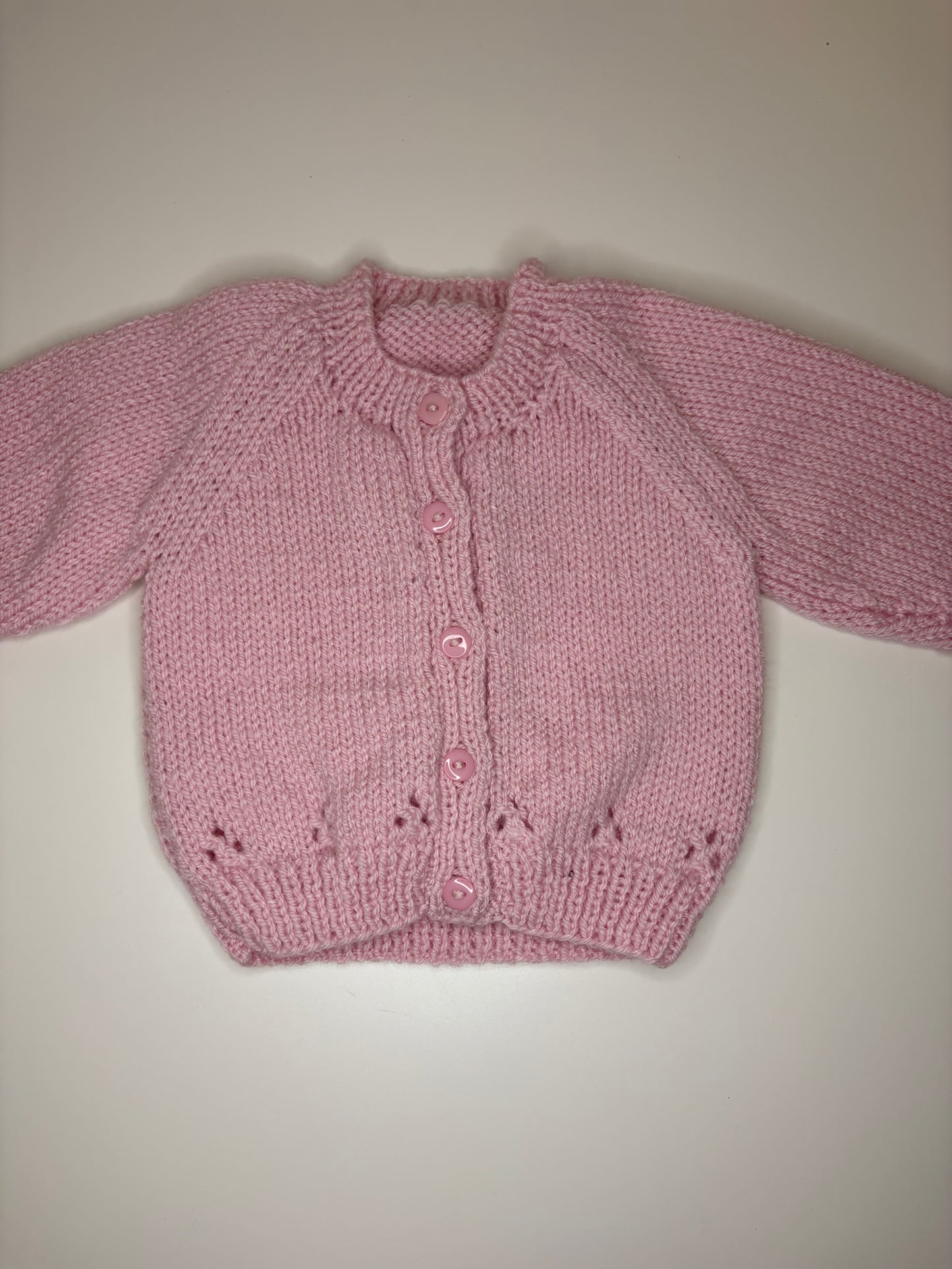 0-3 Months Personalised Hand Knitted Cardigan