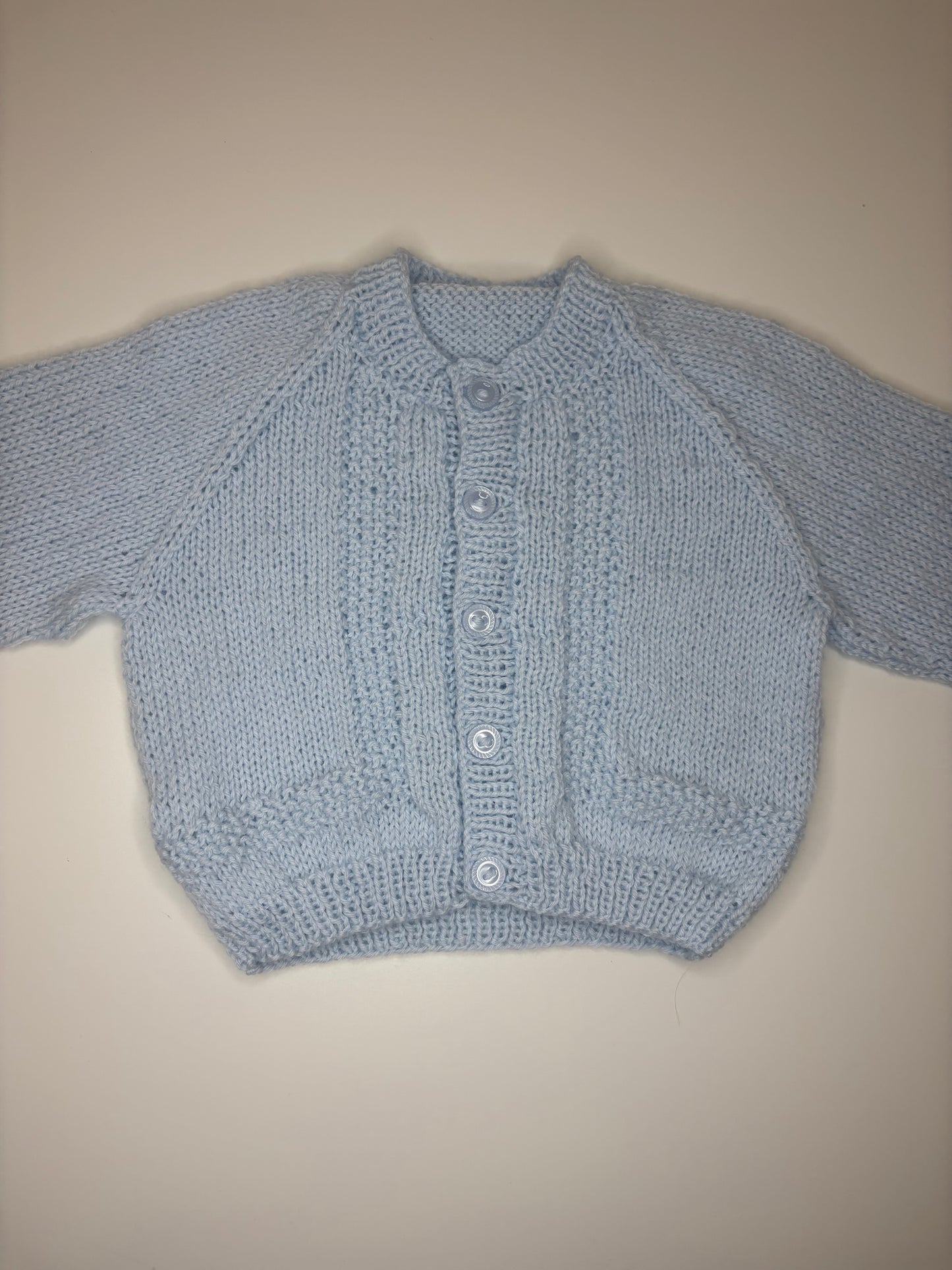 0-3 Months Personalised Hand Knitted Cardigan