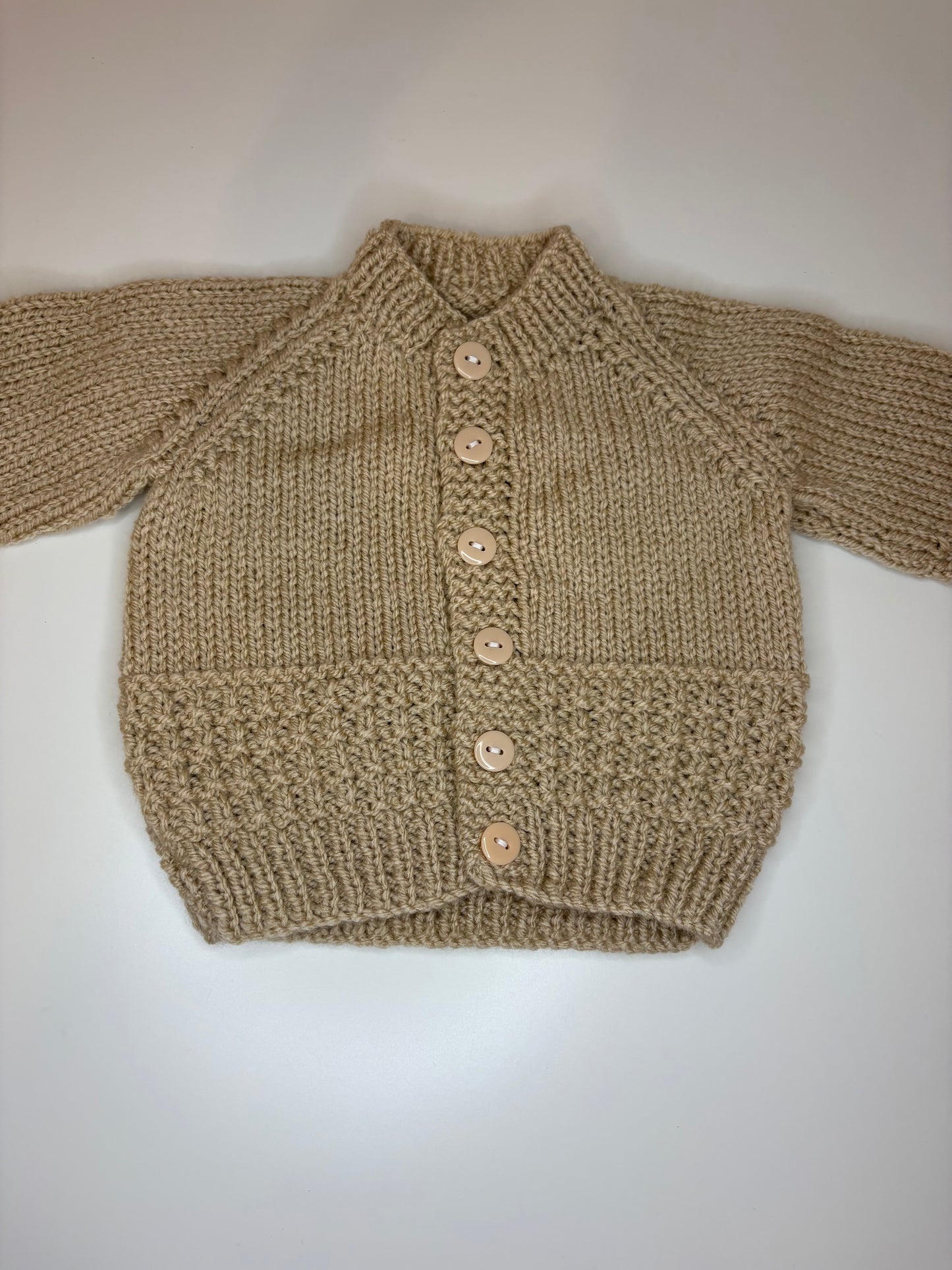 Newborn Personalised Hand Knitted Cardigan