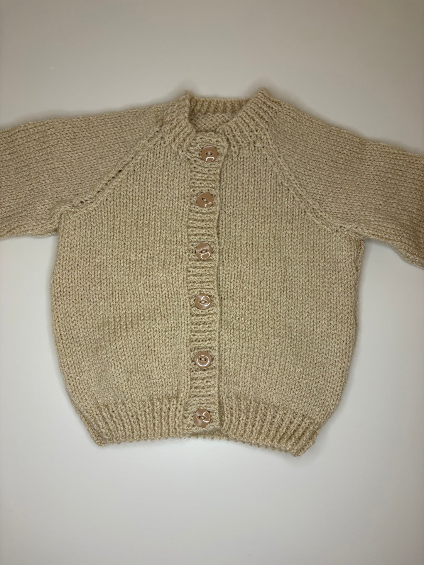 3- 6 Months Personalised Hand Knitted Cardigan