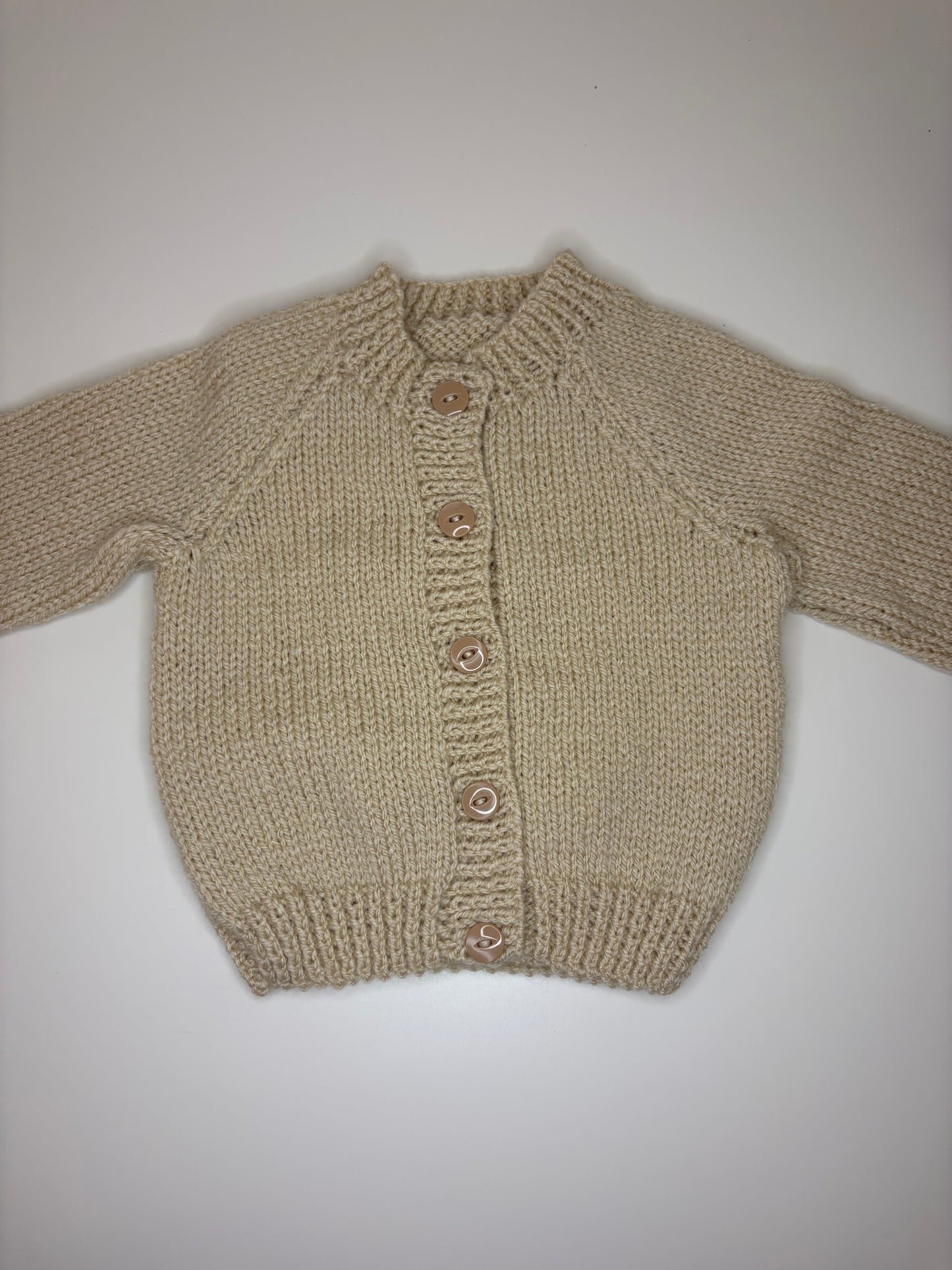 0-3 Months Personalised Hand Knitted Cardigan