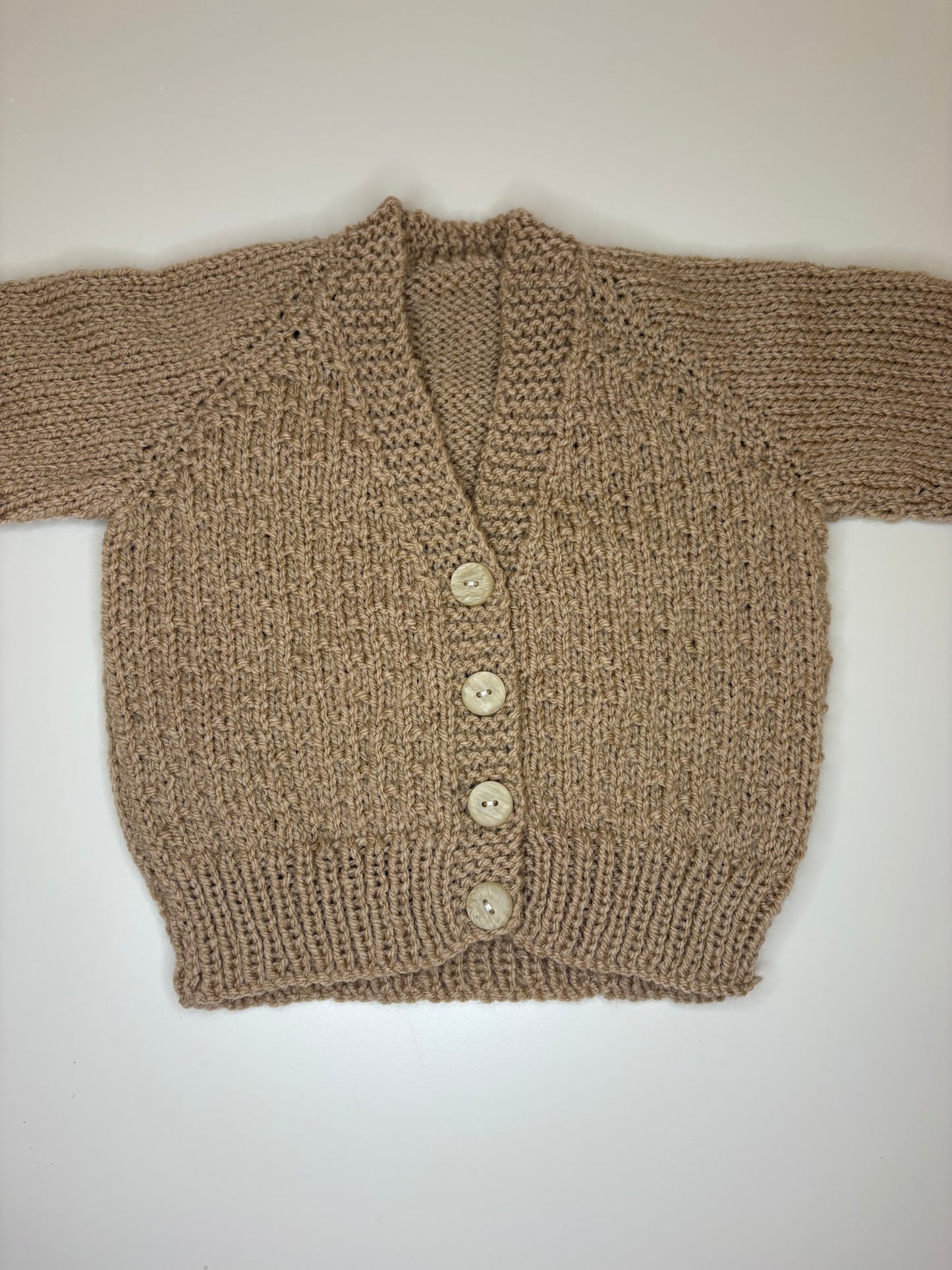 3- 6 Months Personalised Hand Knitted Cardigan