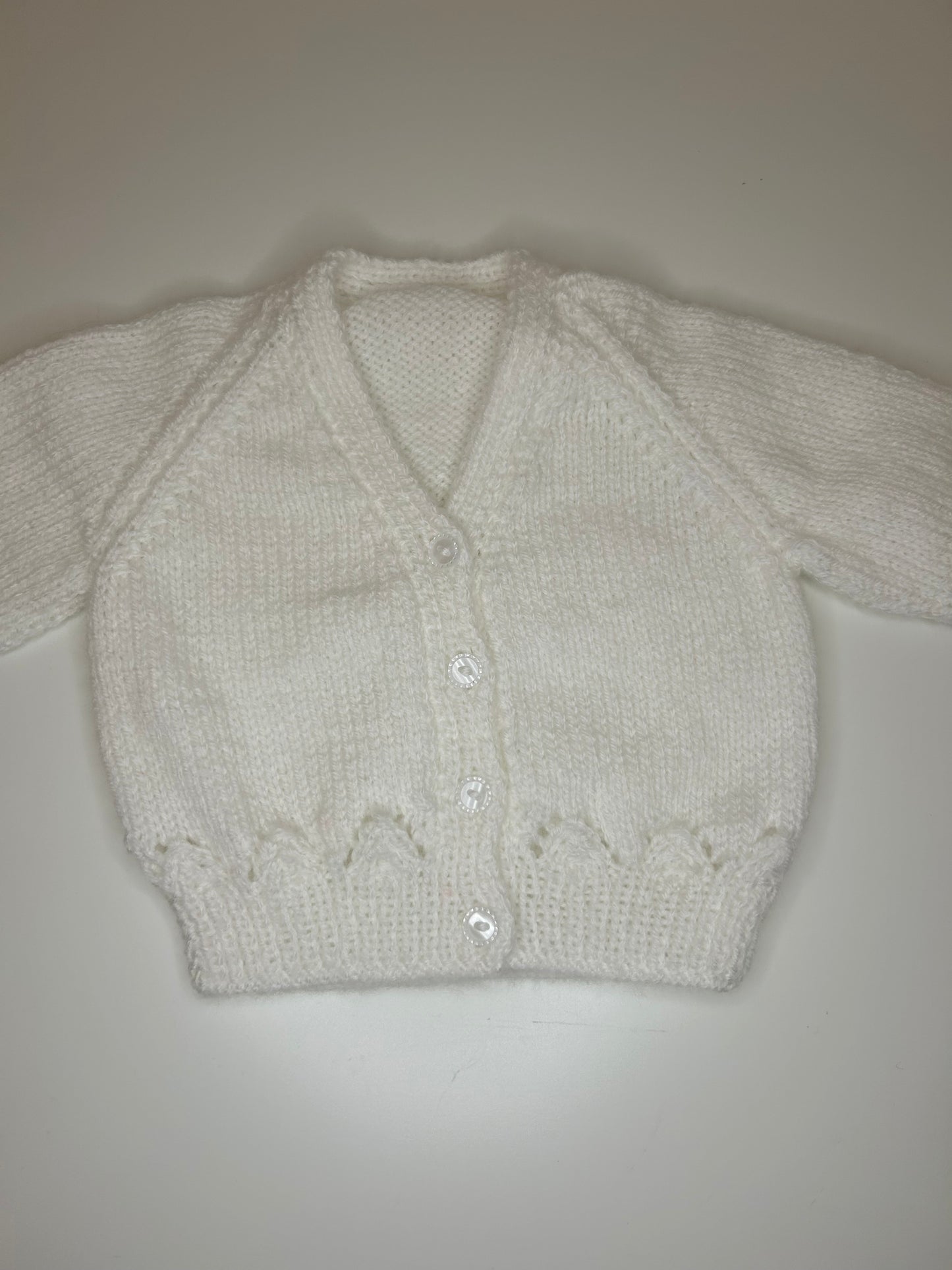 0-3 Months Personalised Hand Knitted Cardigan