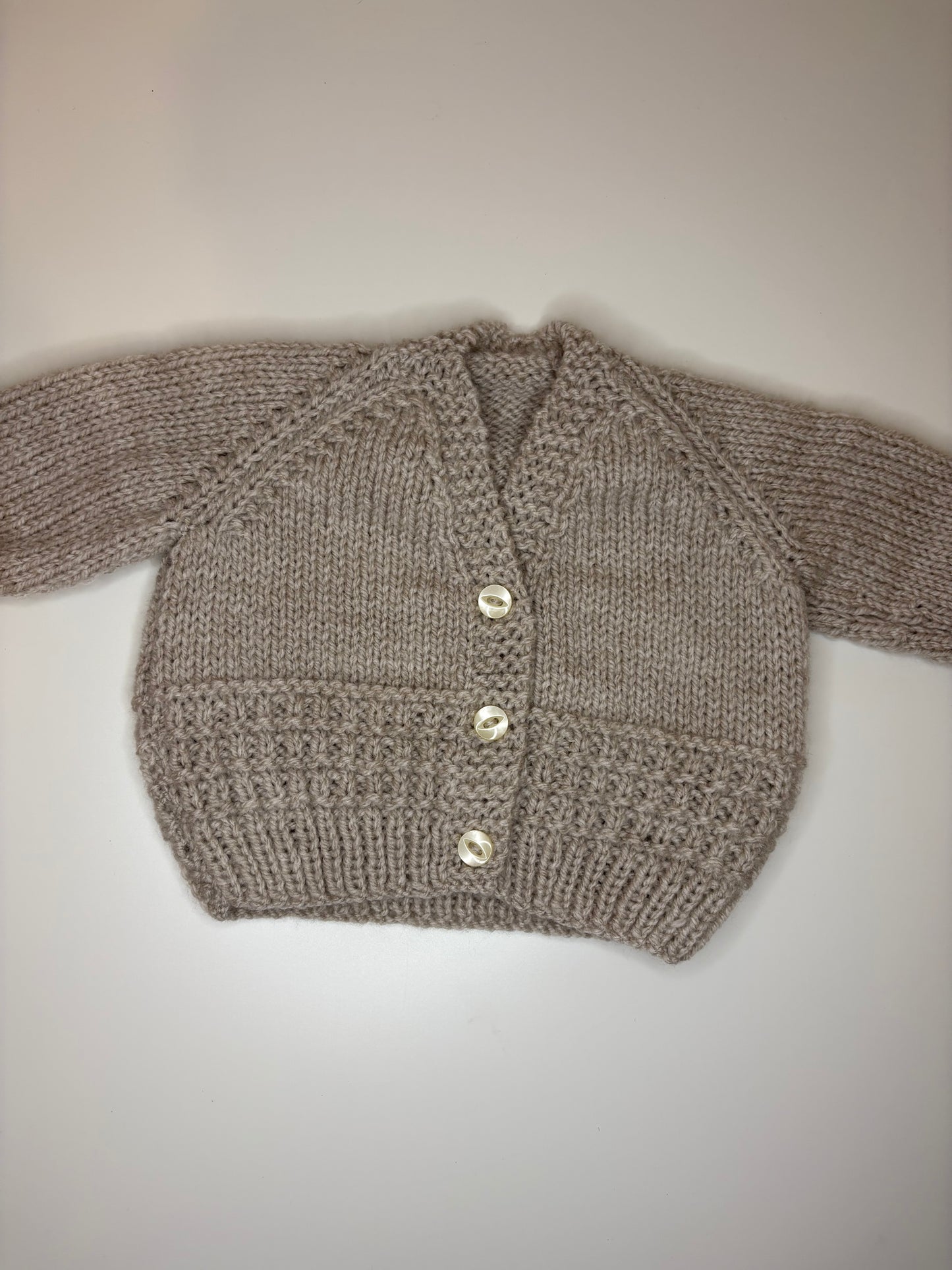 Newborn Personalised Hand Knitted Cardigan