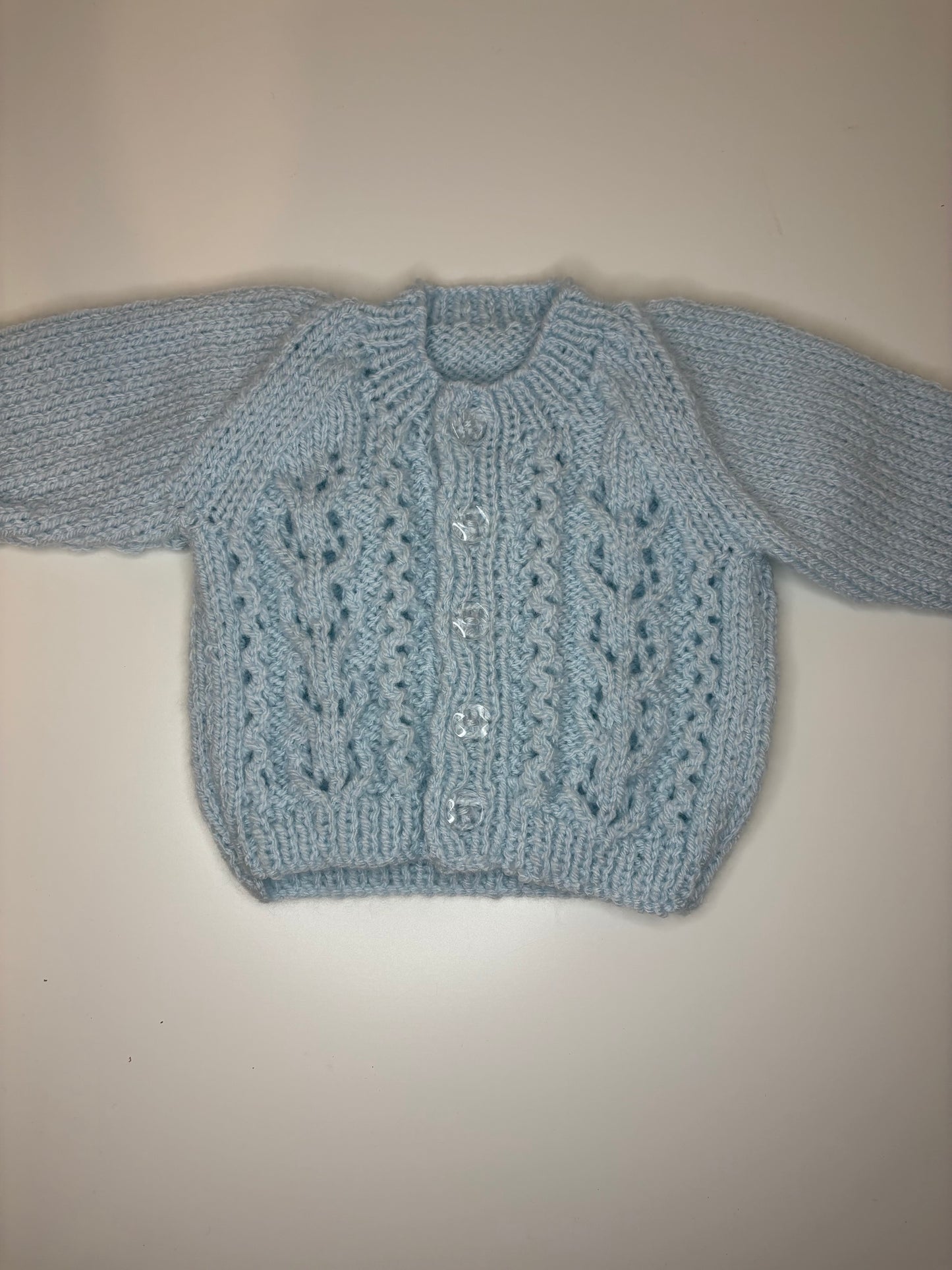 Newborn Personalised Hand Knitted Cardigan