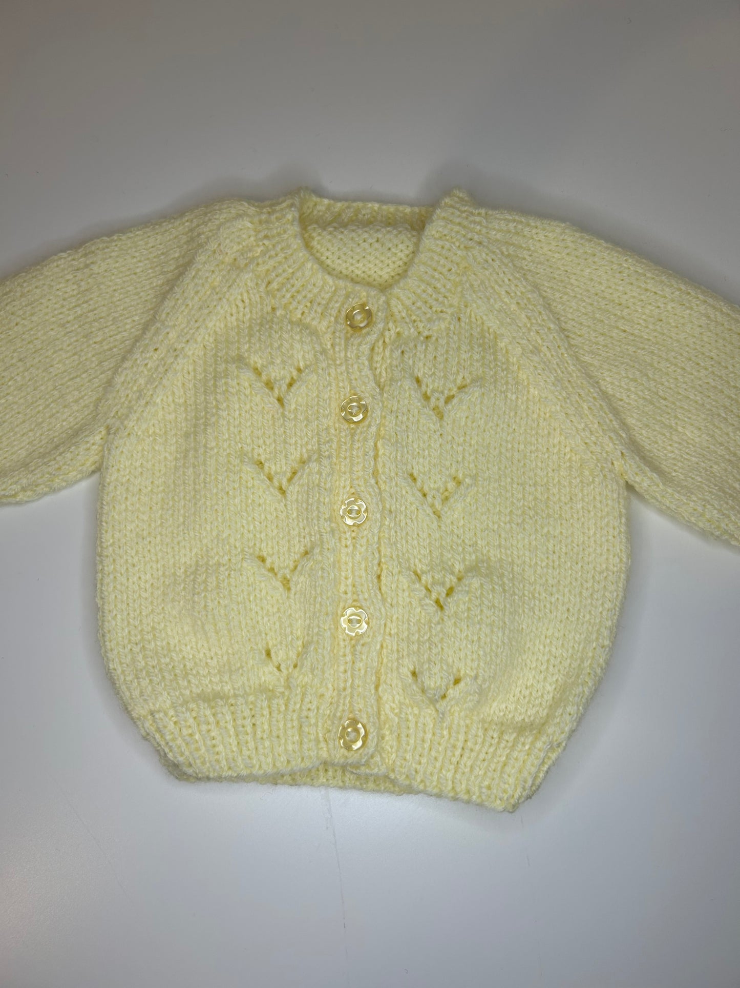 0-3 Months Personalised Hand Knitted Cardigan