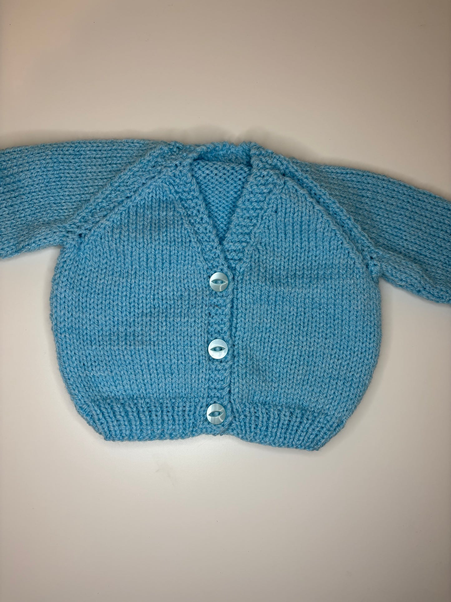 Newborn Personalised Hand Knitted Cardigan