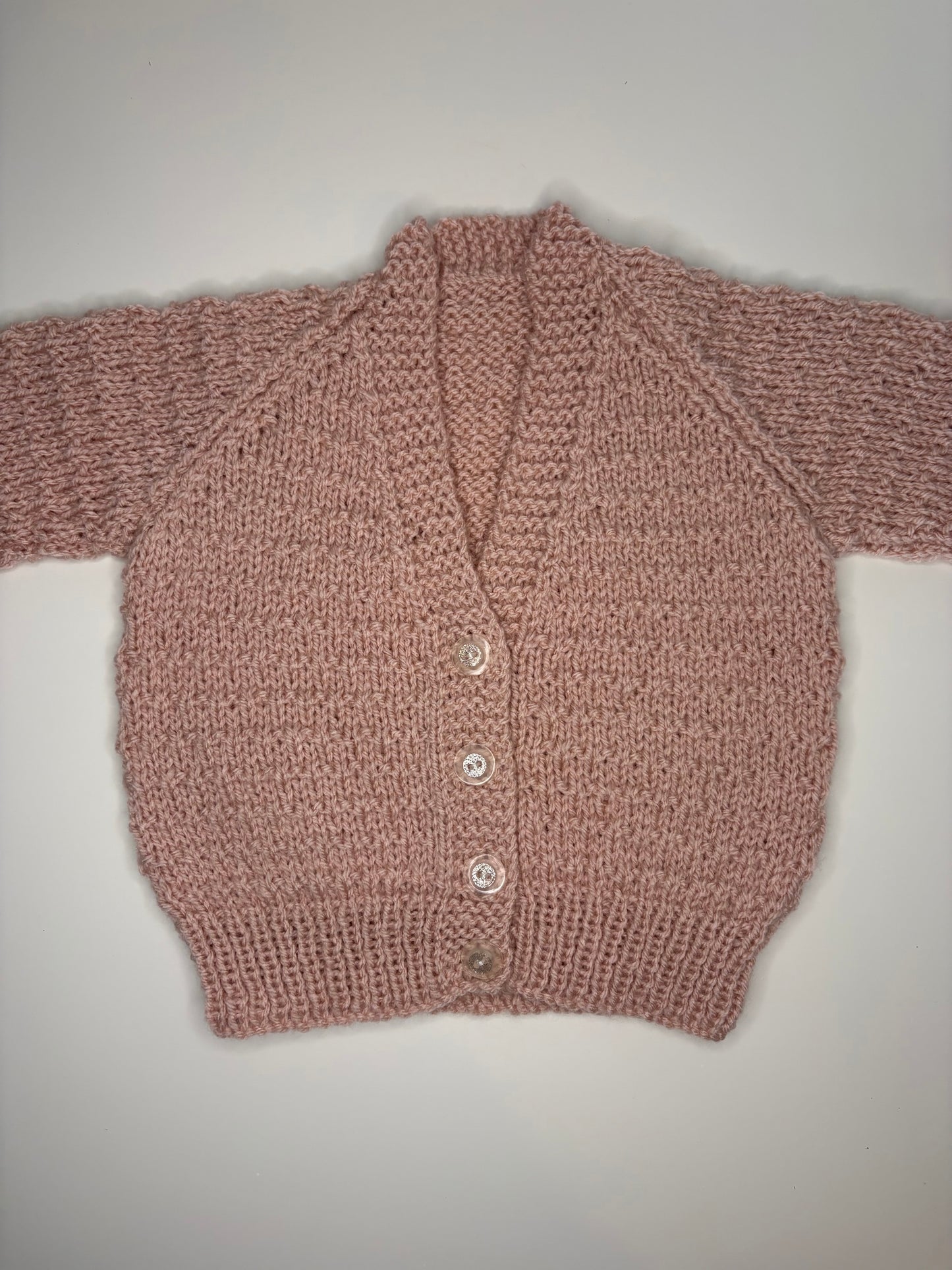 3- 6 Months Personalised Hand Knitted Cardigan