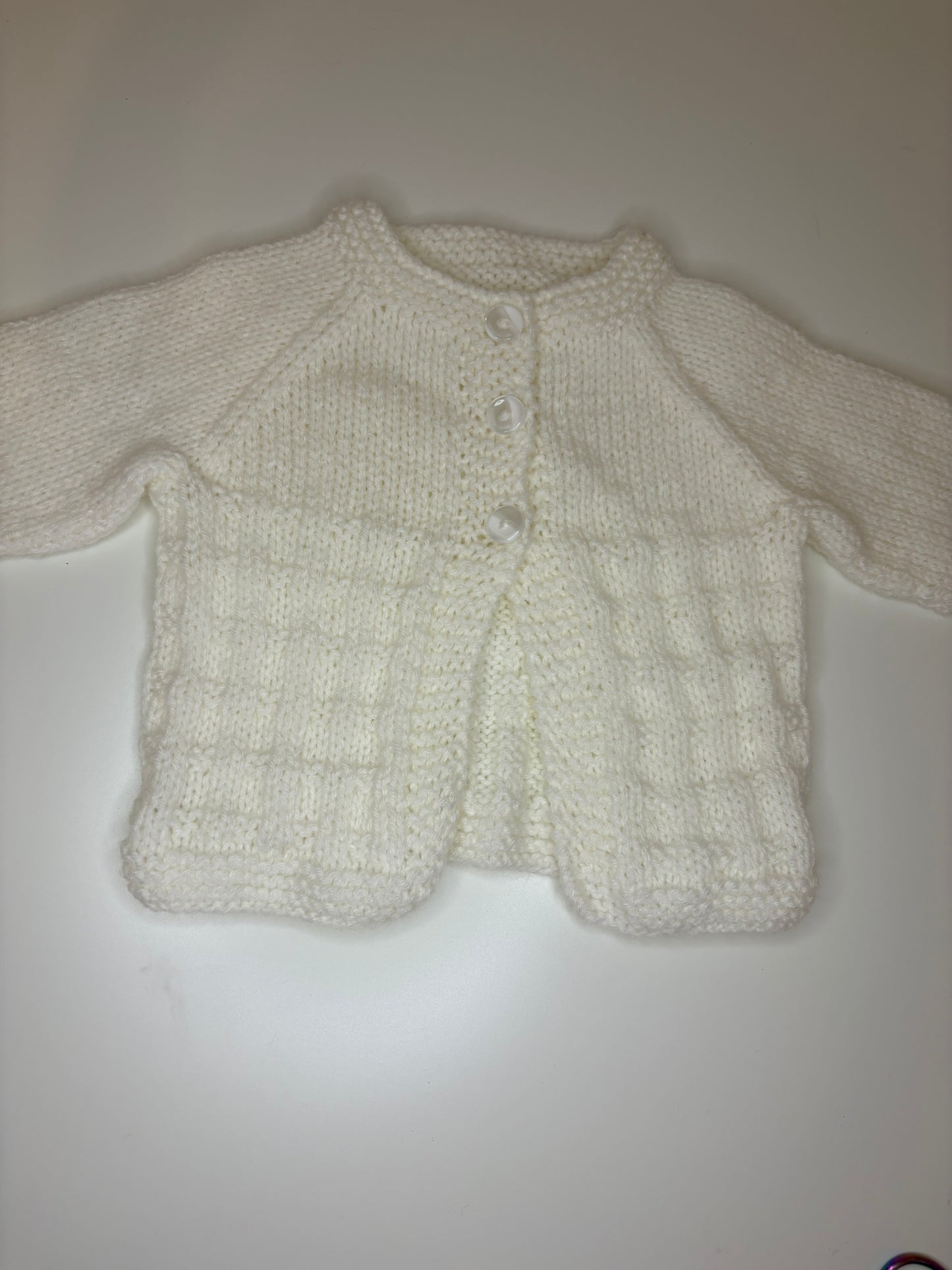 Newborn Personalised Hand Knitted Cardigan
