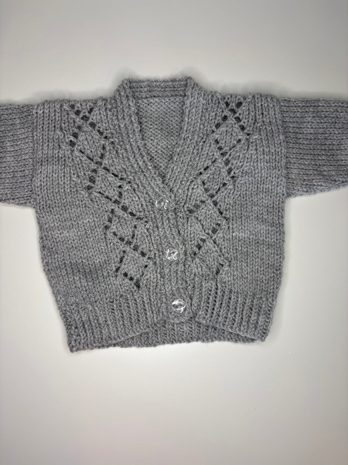 0-3 Months Personalised Hand Knitted Cardigan