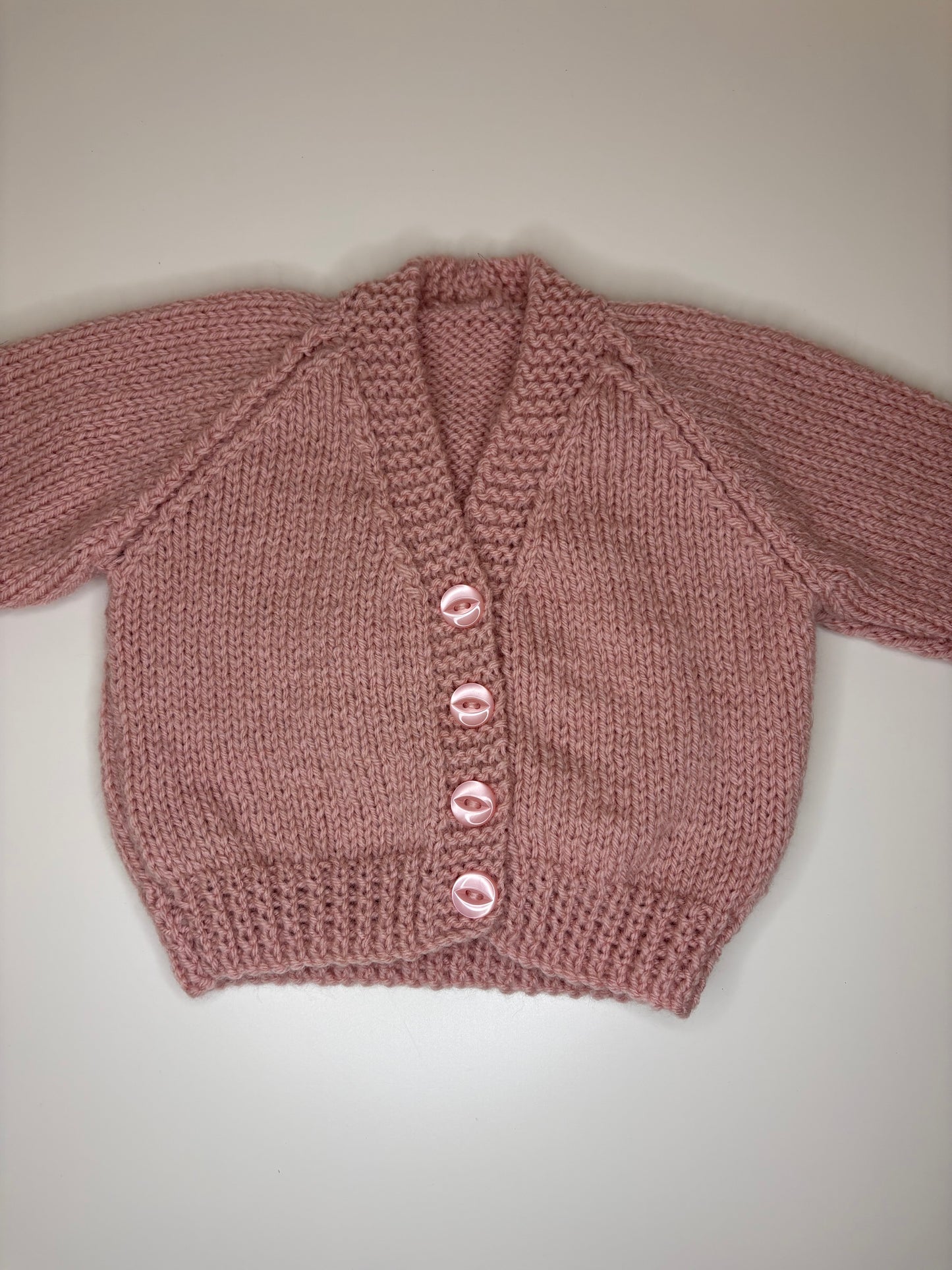 0-3 Months Personalised Hand Knitted Cardigan
