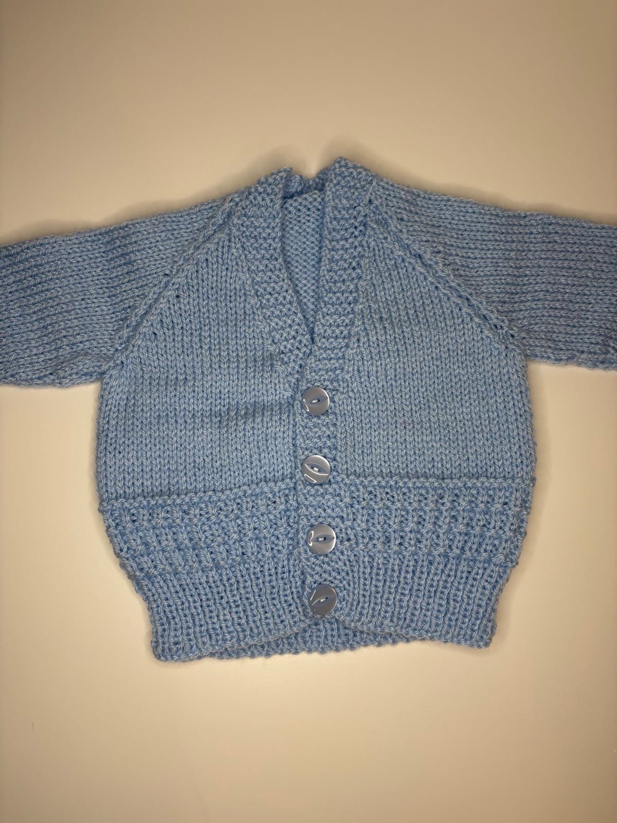 3- 6 Months Personalised Hand Knitted Cardigan