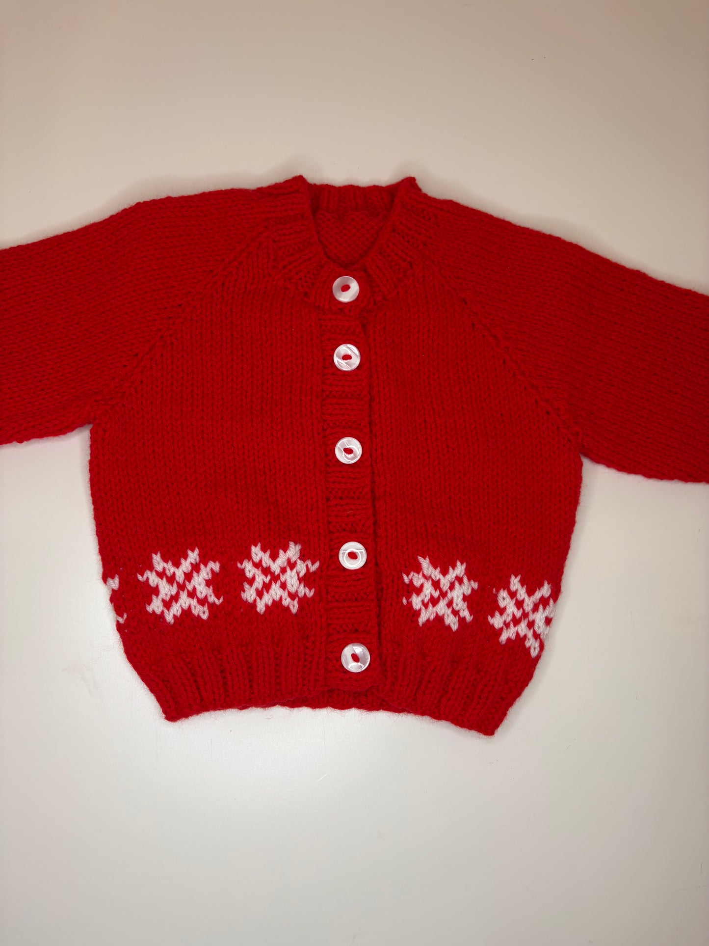 0-3 Months Personalised Hand Knitted Cardigan