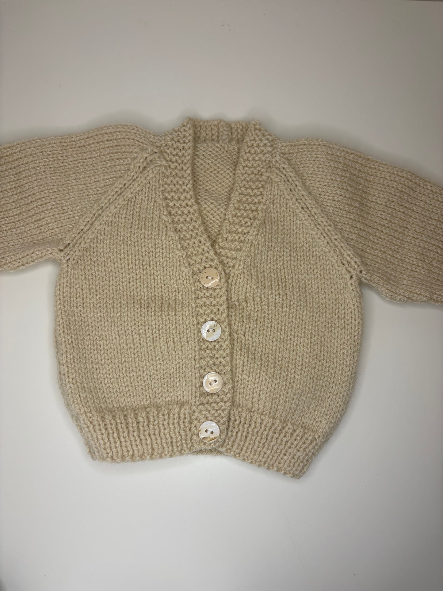 Newborn Personalised Hand Knitted Cardigan