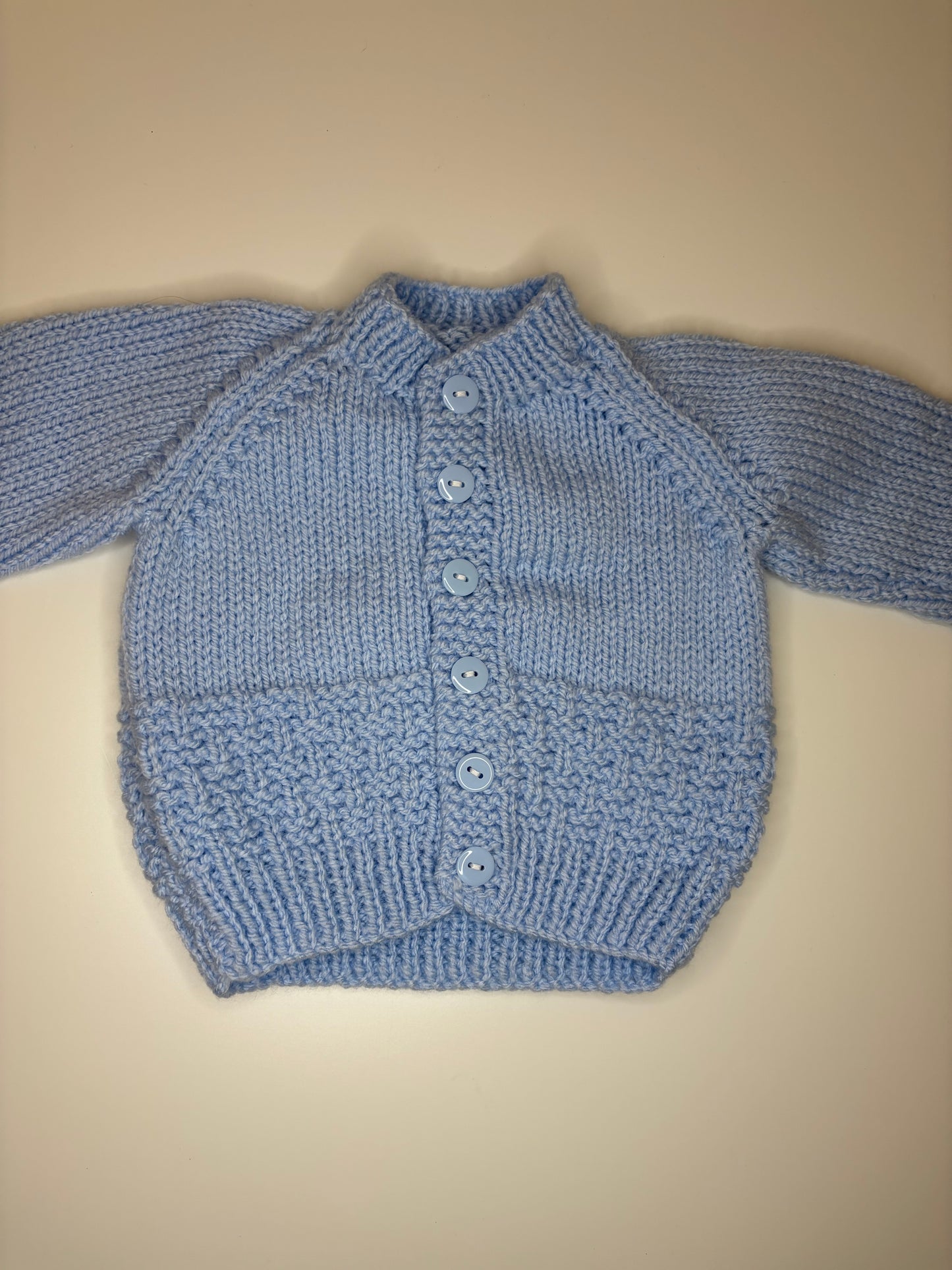 Newborn Personalised Hand Knitted Cardigan