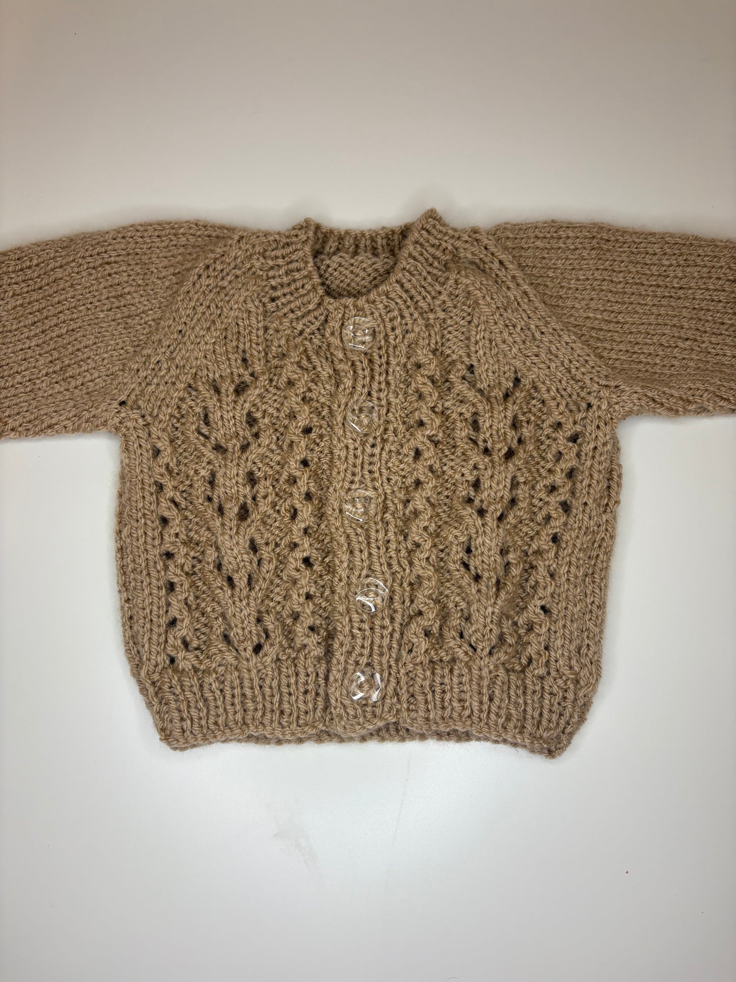 Newborn Personalised Hand Knitted Cardigan