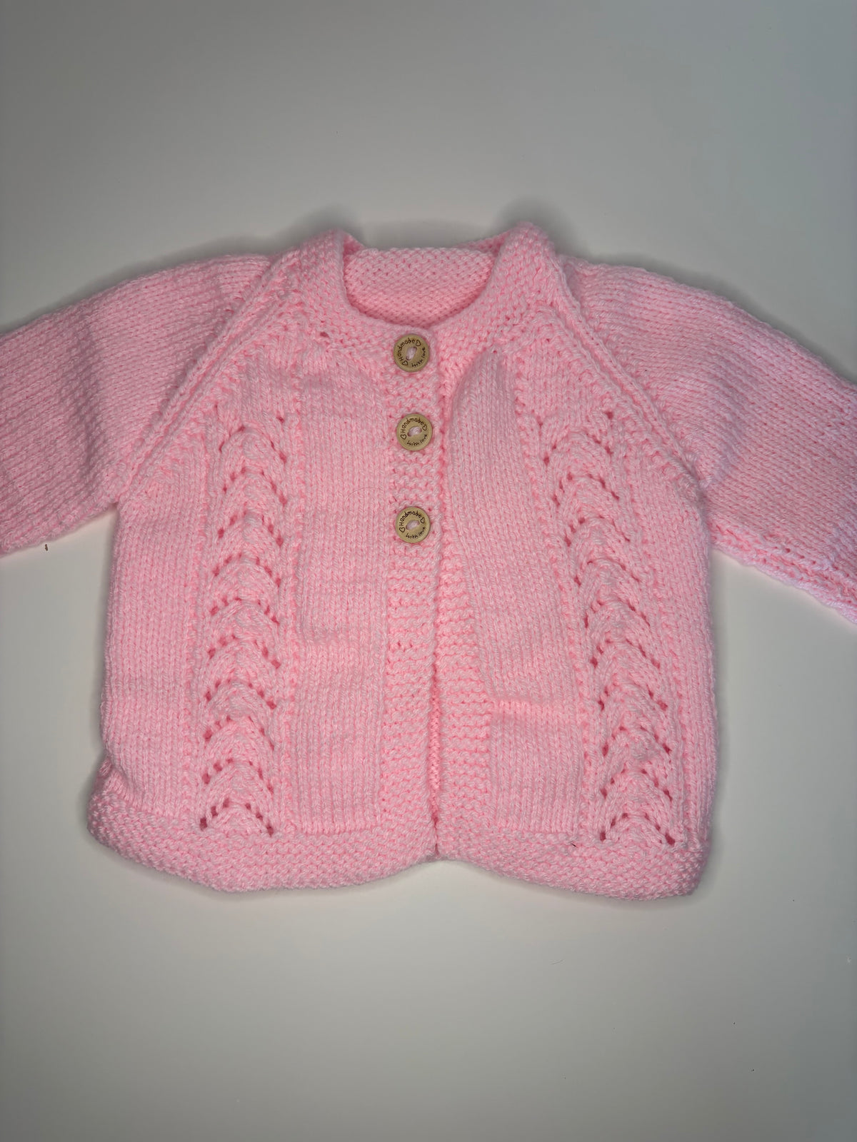 3- 6 Months Personalised Hand Knitted Cardigan