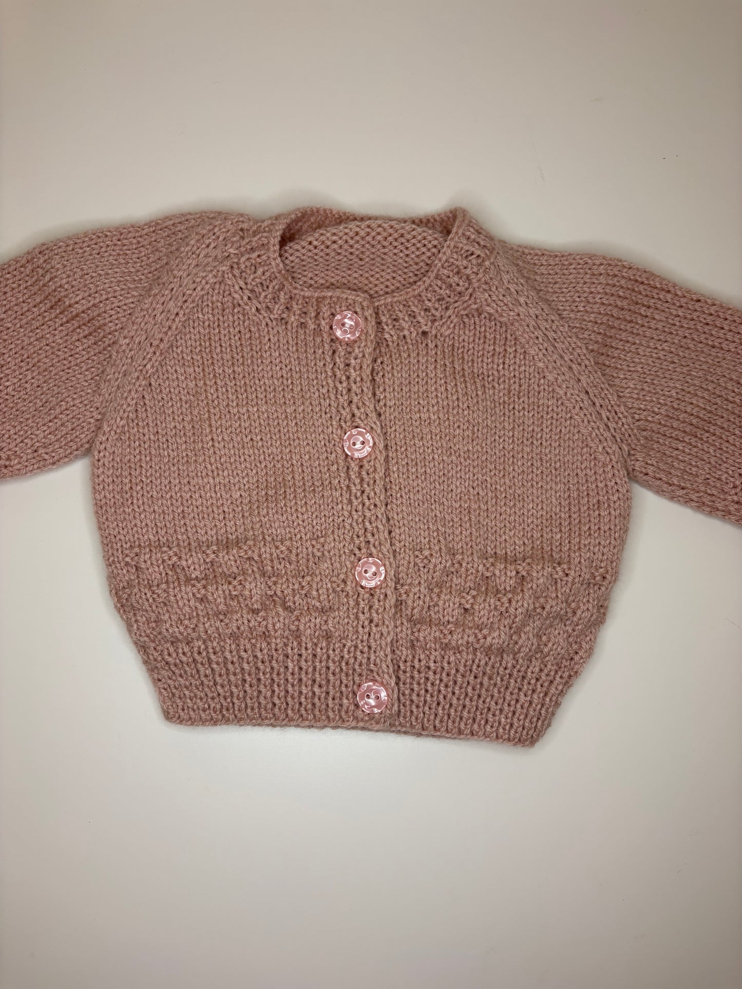 3- 6 Months Personalised Hand Knitted Cardigan