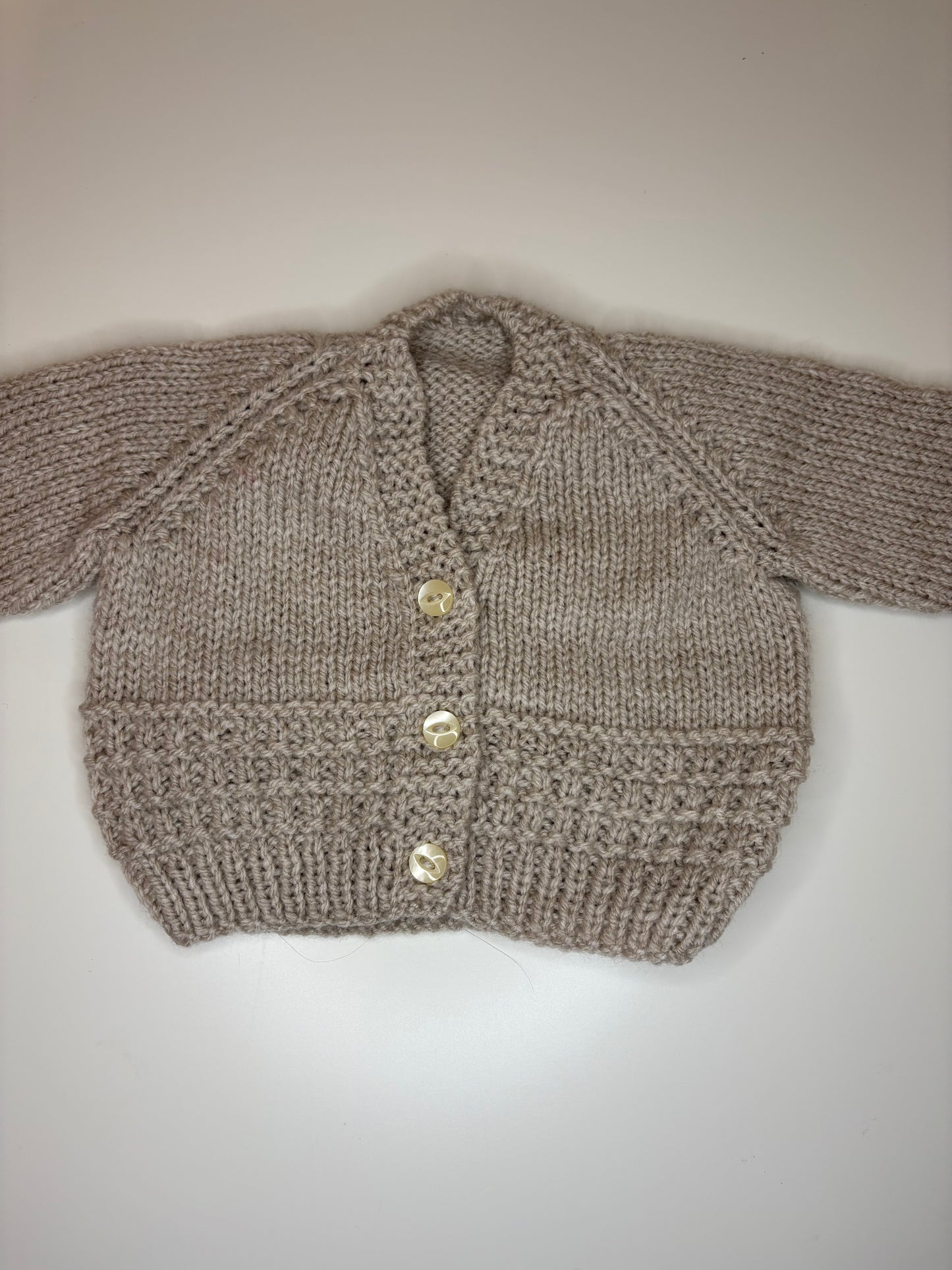 Newborn Personalised Hand Knitted Cardigan