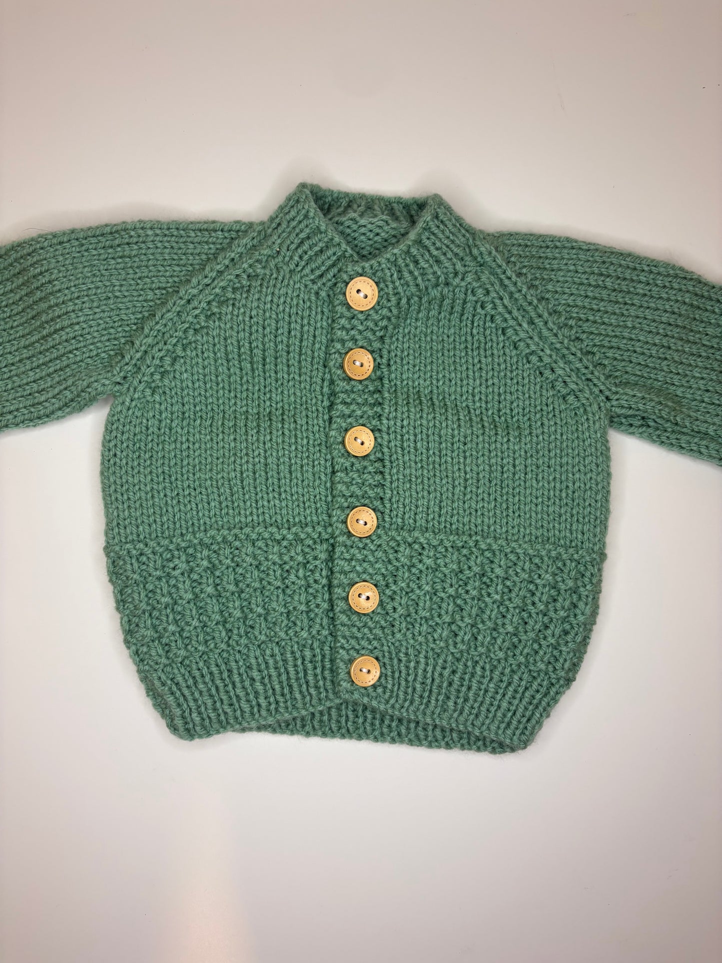 Newborn Personalised Hand Knitted Cardigan