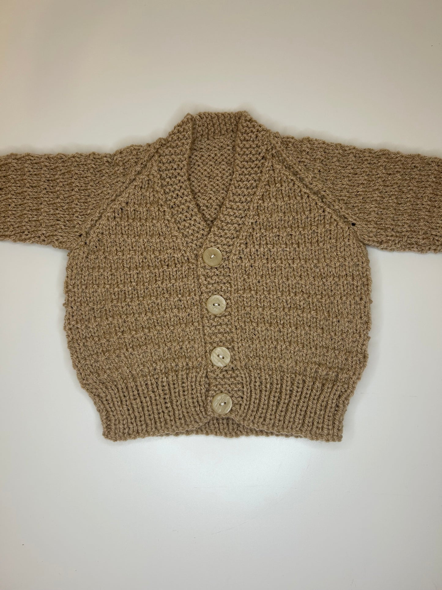 0-3 Months Personalised Hand Knitted Cardigan