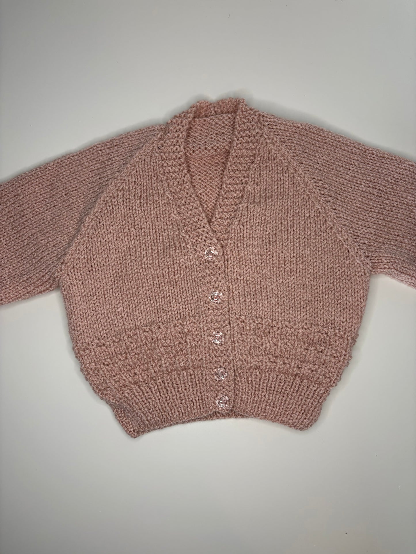 6-12 Months Personalised Hand Knitted Cardigan