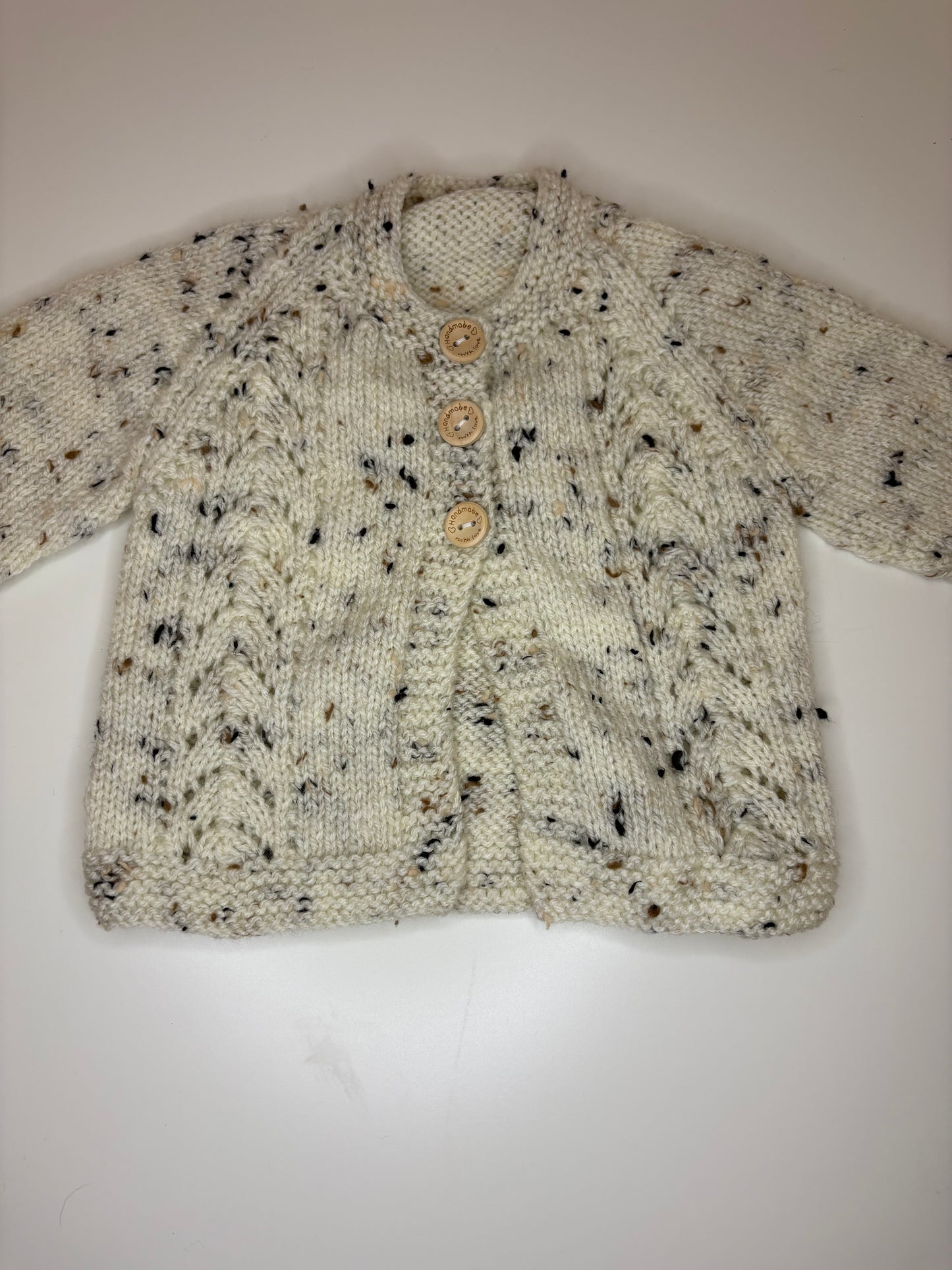 Newborn Personalised Hand Knitted Cardigan