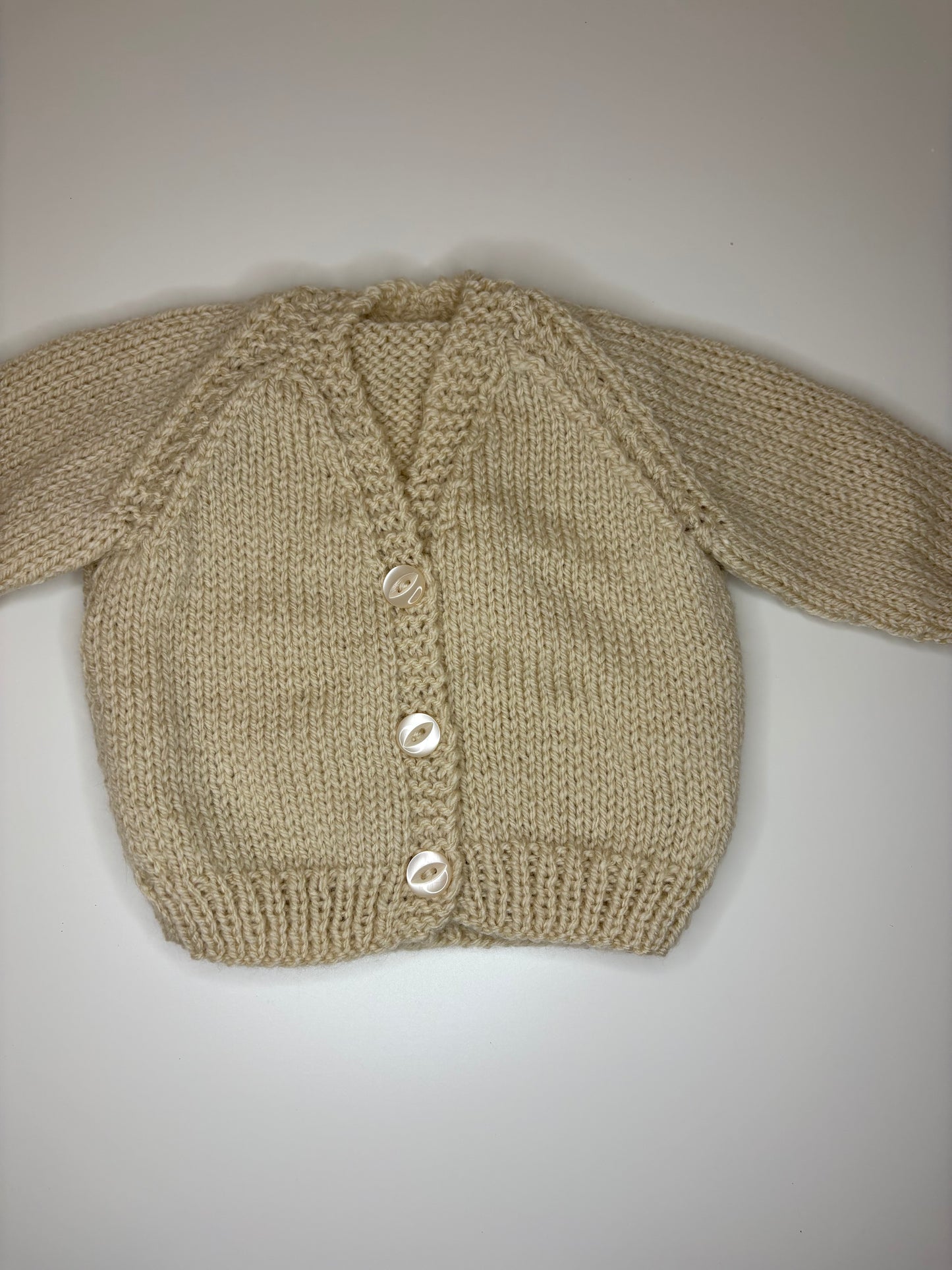 Newborn Personalised Hand Knitted Cardigan