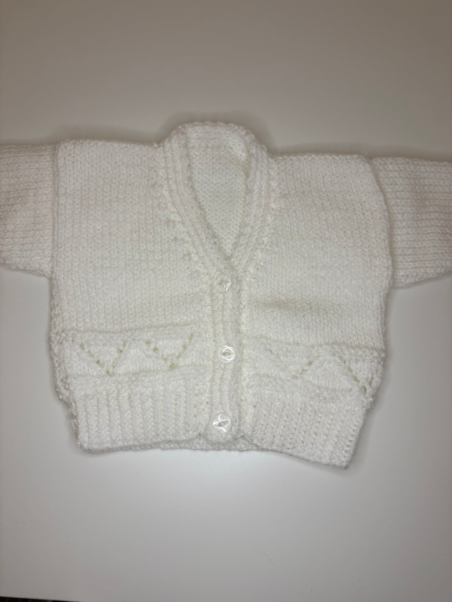 0-3 Months Personalised Hand Knitted Cardigan