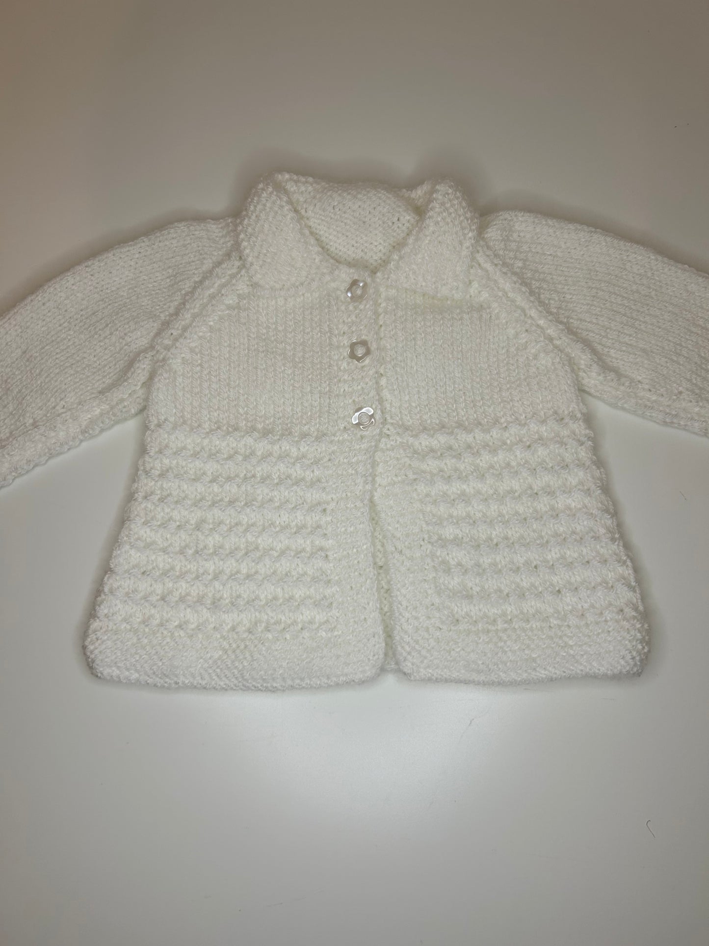 0-3 Months Personalised Hand Knitted Cardigan