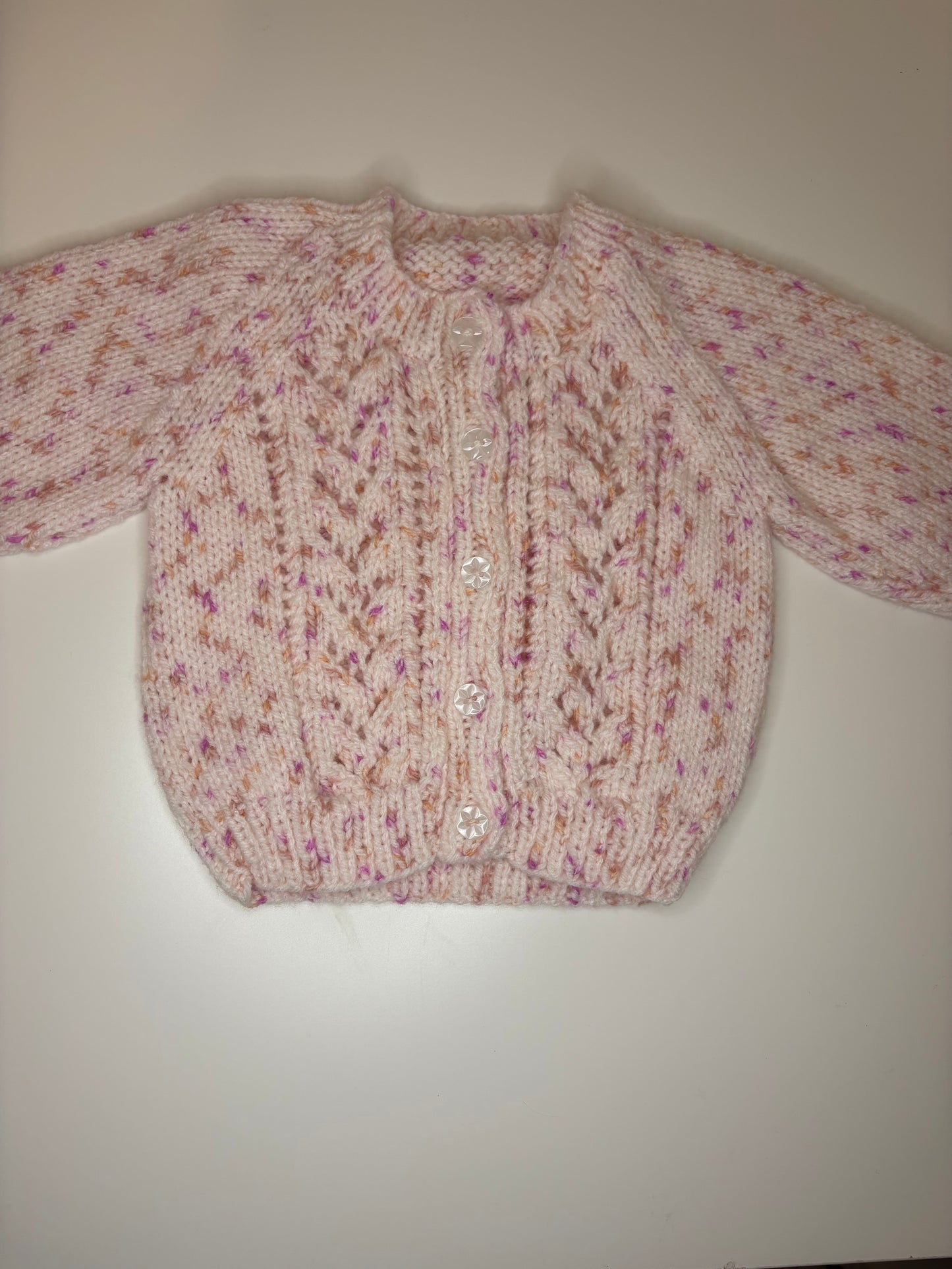 0-3 Months Personalised Hand Knitted Cardigan
