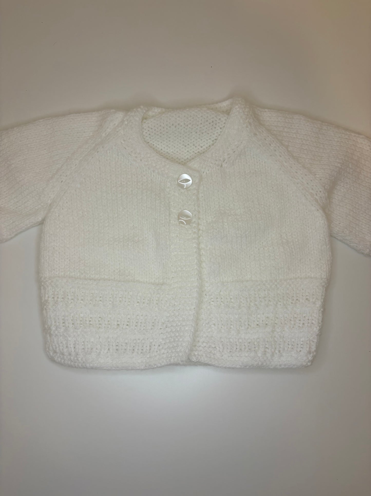 0-3 Months Personalised Hand Knitted Cardigan