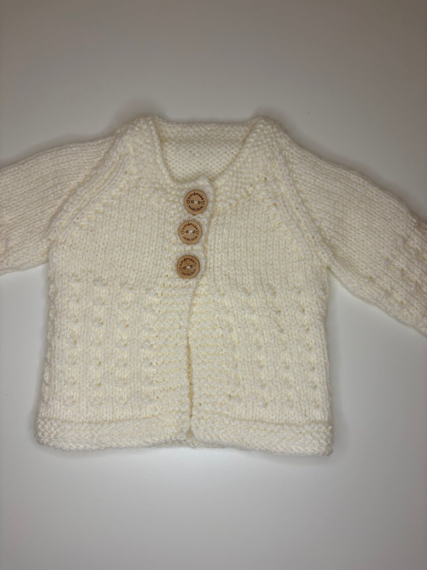 Premature Baby Personalised Hand Knitted Cardigan