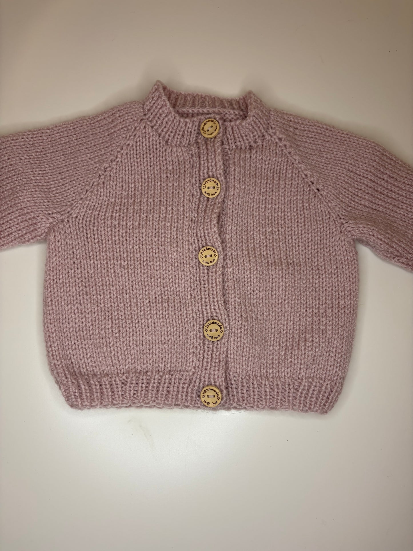 0-3 Months Personalised Hand Knitted Cardigan