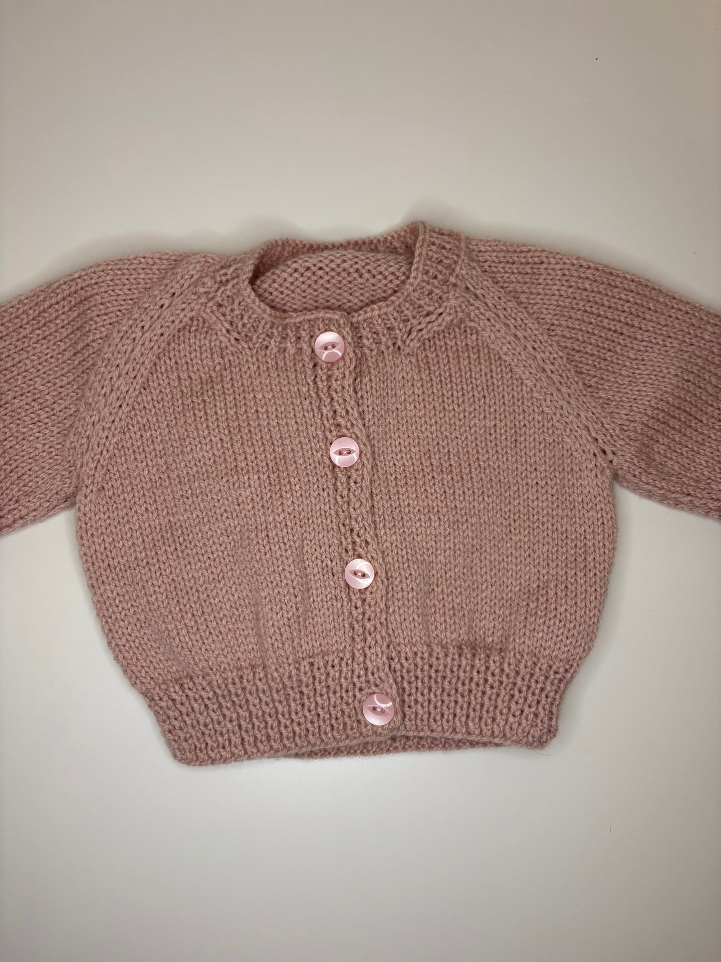 0-3 Months Personalised Hand Knitted Cardigan