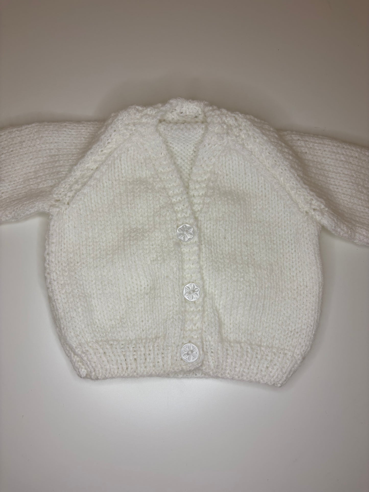 Newborn Personalised Hand Knitted Cardigan