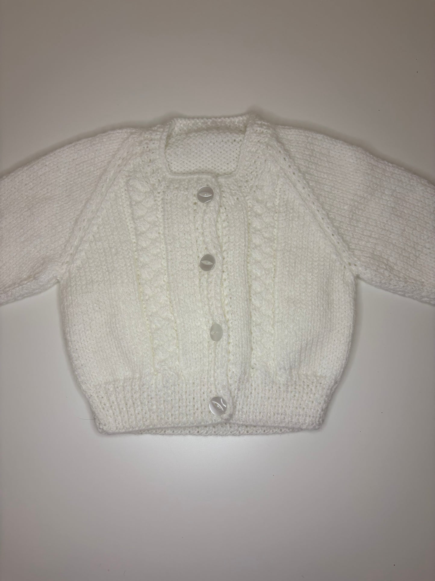 0-3 Months Personalised Hand Knitted Cardigan