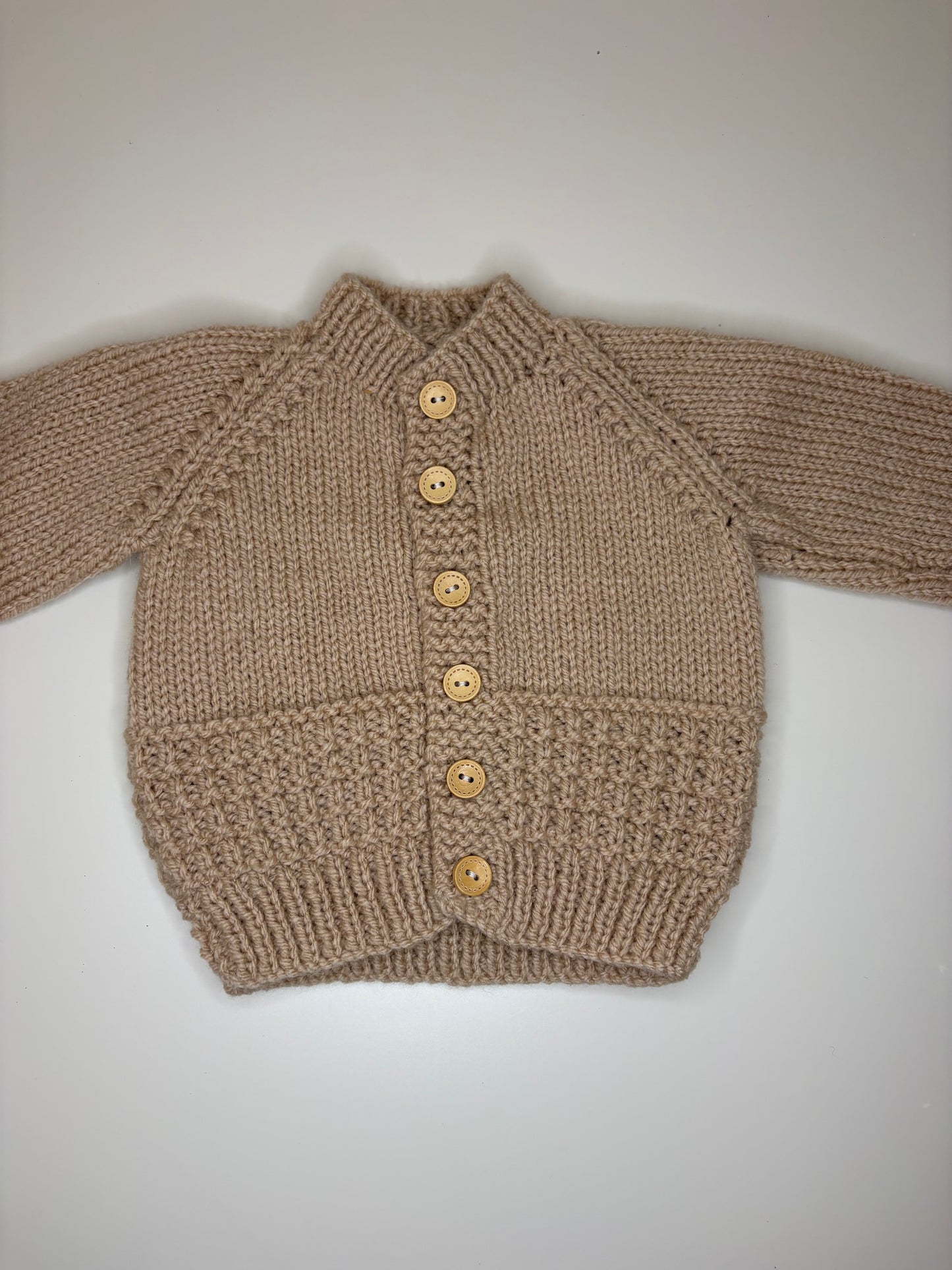 Newborn Personalised Hand Knitted Cardigan