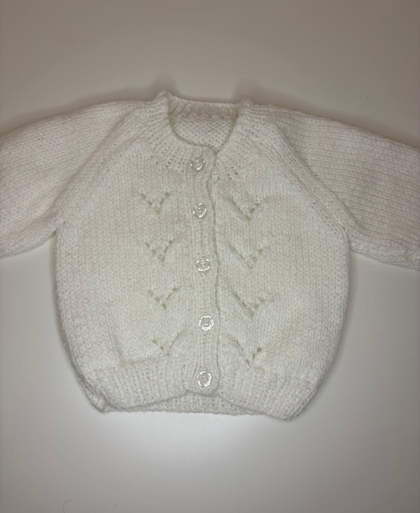 0-3 Months Personalised Hand Knitted Cardigan