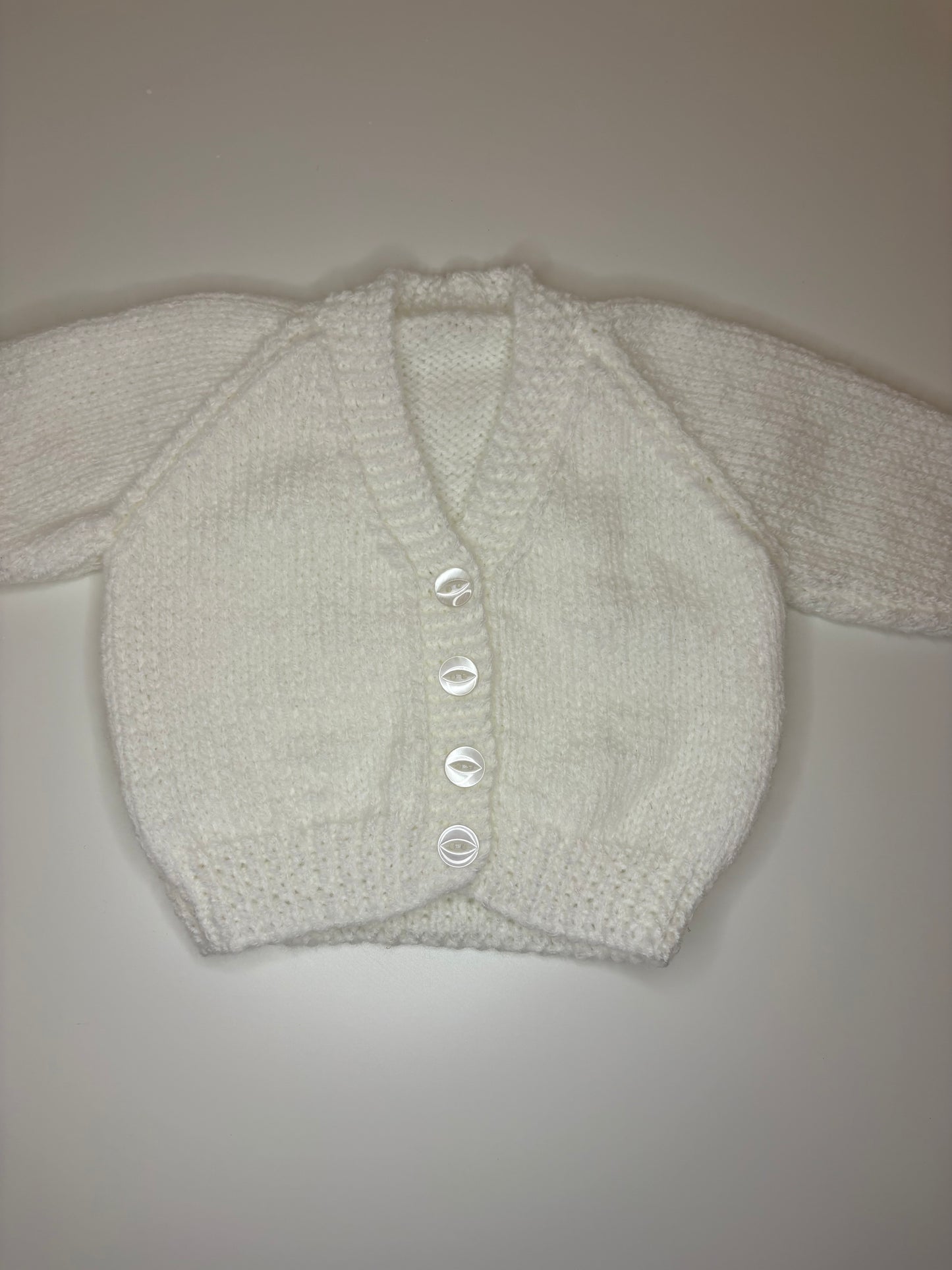 0-3 Months Personalised Hand Knitted Cardigan
