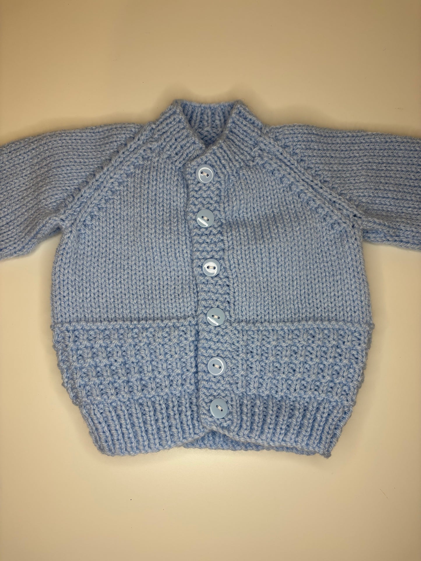 Newborn Personalised Hand Knitted Cardigan