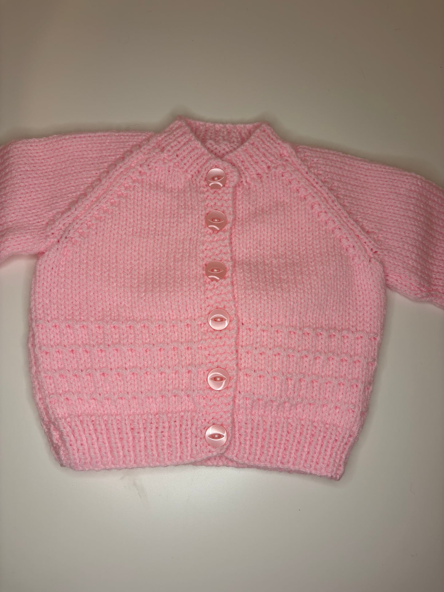 0-3 Months Personalised Hand Knitted Cardigan