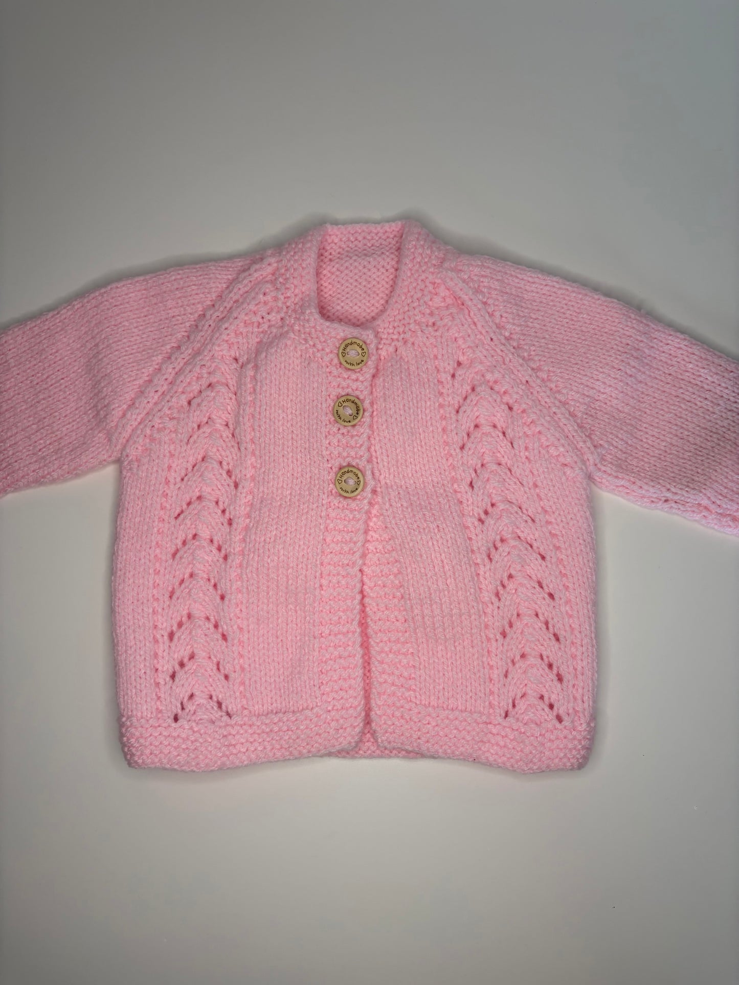 0-3 Months Personalised Hand Knitted Cardigan