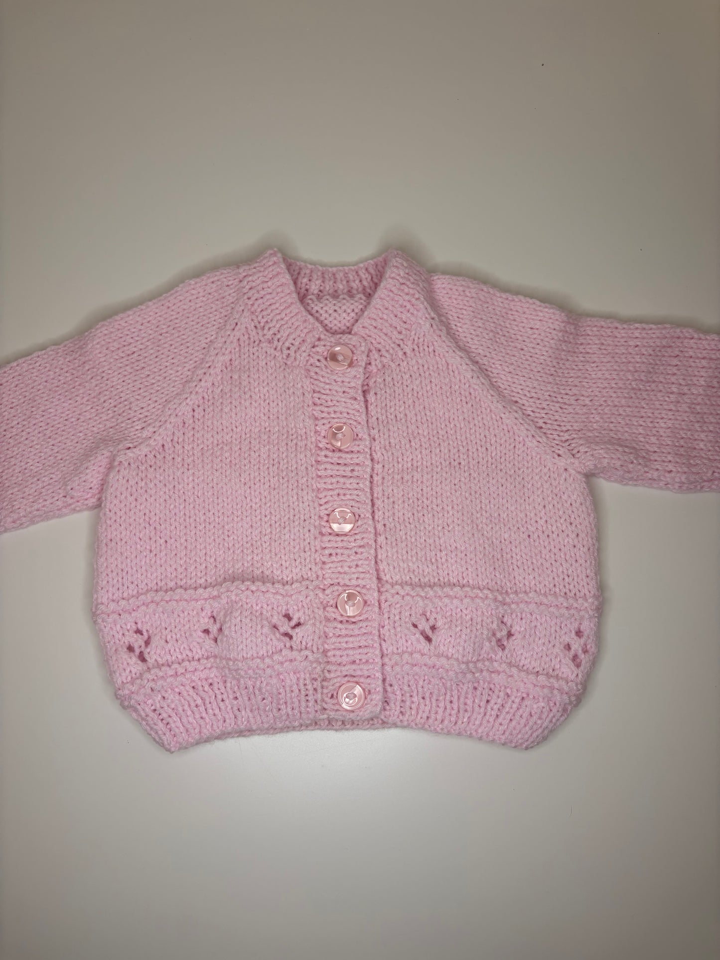 0-3 Months Personalised Hand Knitted Cardigan